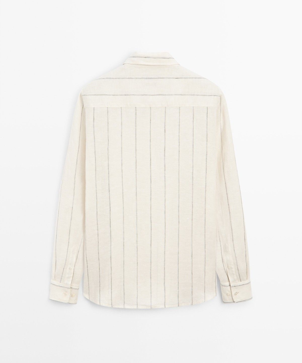 마시모두띠(MASSIMO DUTTI) 100% 린넨 스트라이프 레귤러 핏 셔츠
