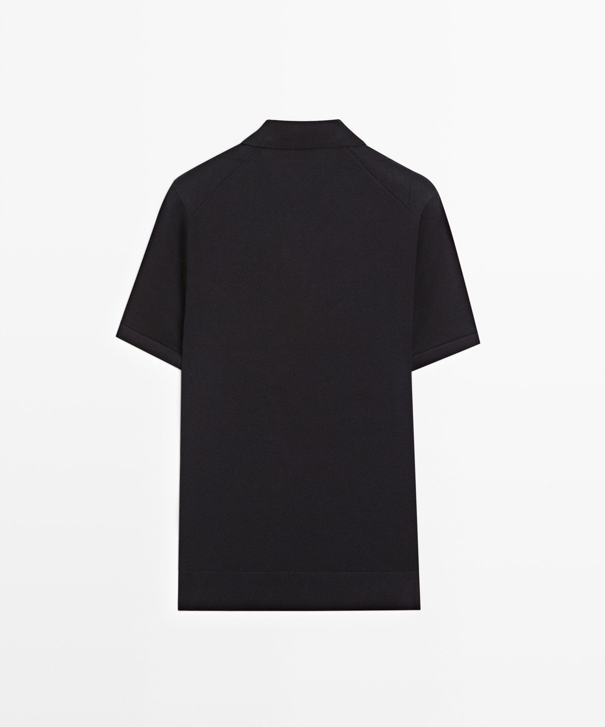 마시모두띠(MASSIMO DUTTI) 100% 코튼 인타르시아 니트 폴로 셔츠