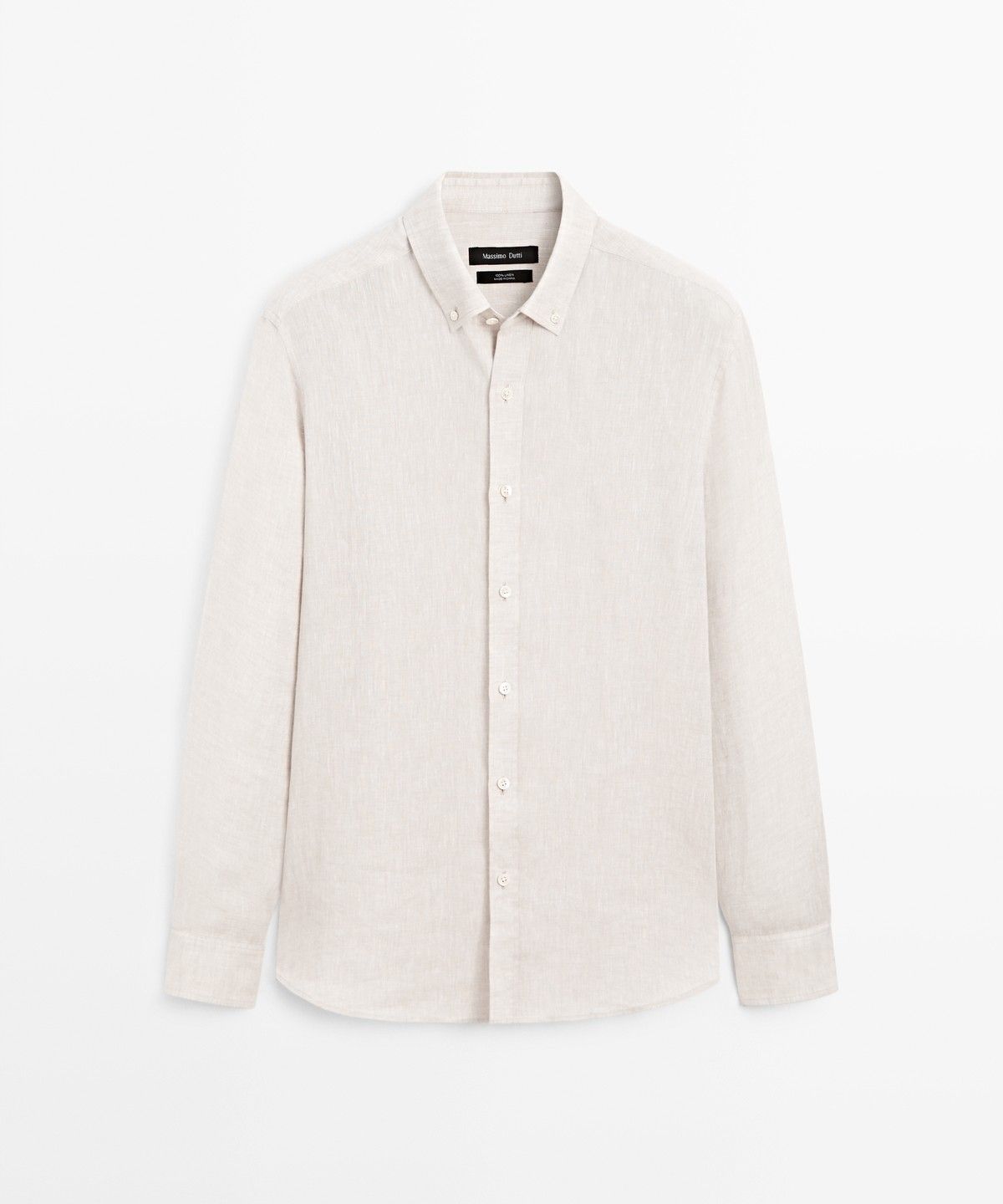 마시모두띠(MASSIMO DUTTI) 100% 린넨 레귤러 핏 셔츠