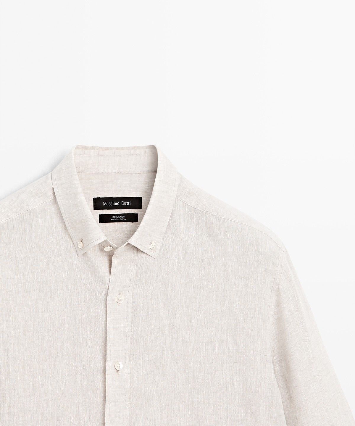 마시모두띠(MASSIMO DUTTI) 100% 린넨 레귤러 핏 셔츠