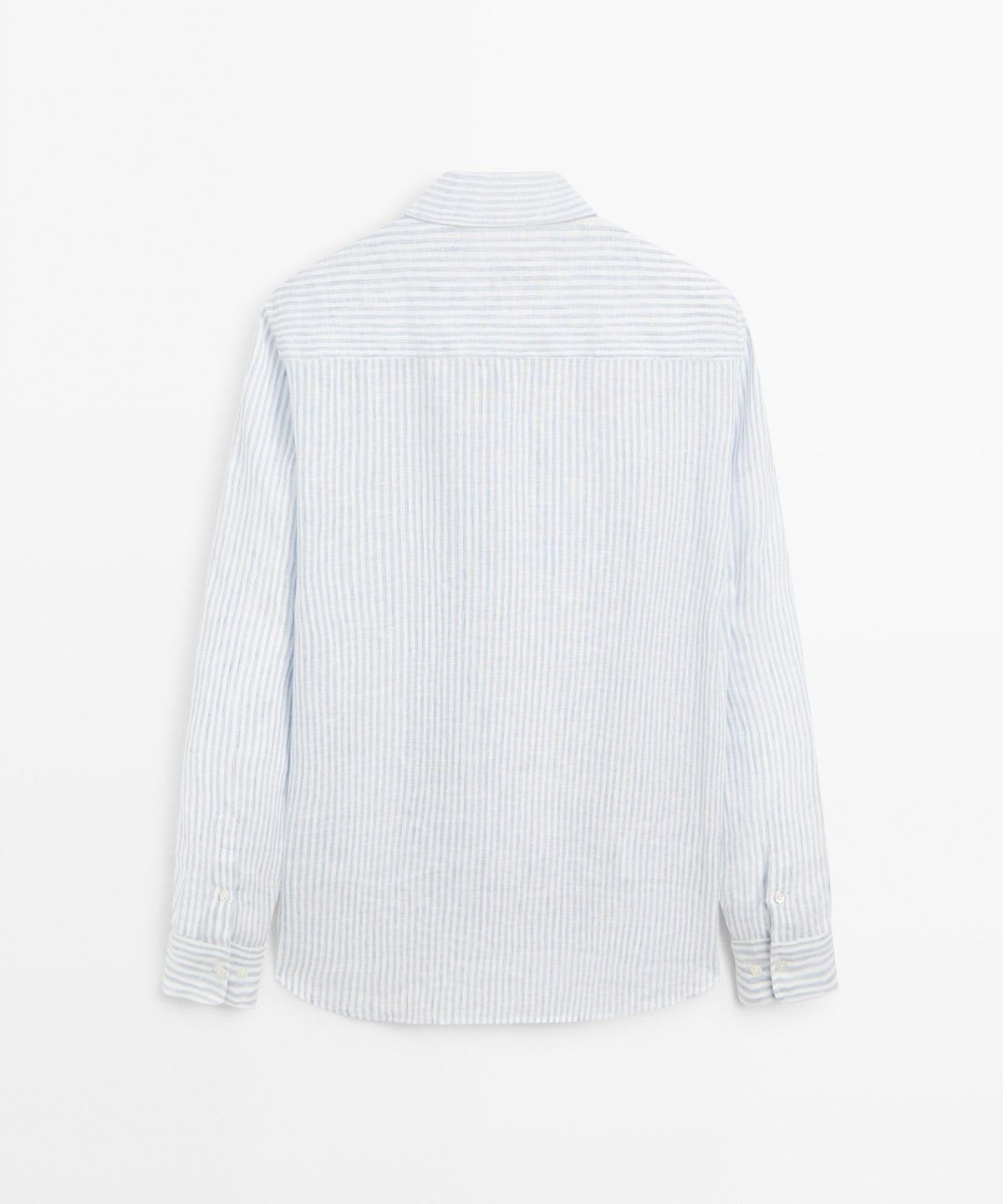 마시모두띠(MASSIMO DUTTI) 레귤러 핏 100% 린넨 스트라이프 셔츠