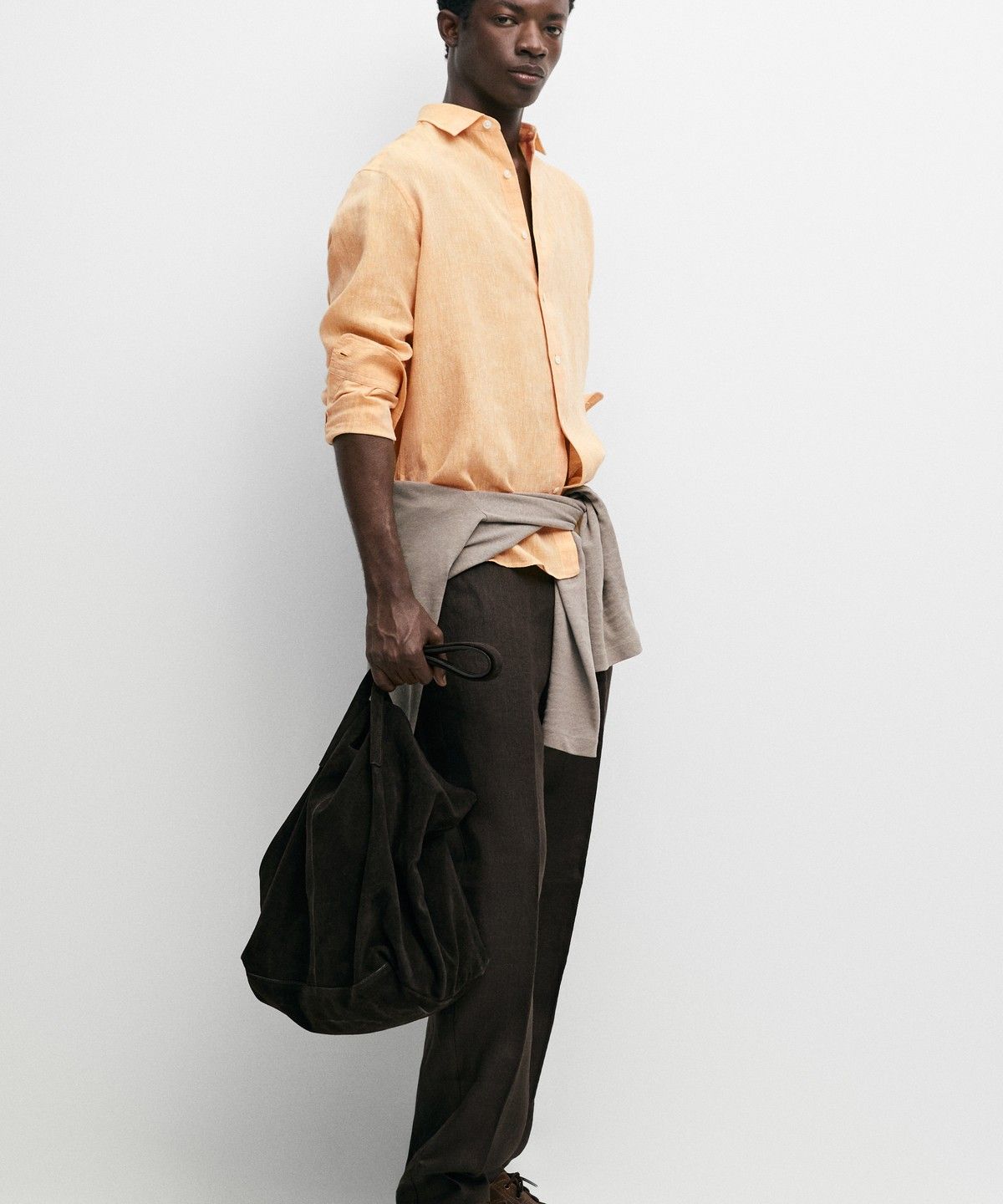 마시모두띠(MASSIMO DUTTI) 레귤러 핏 100% 린넨 셔츠