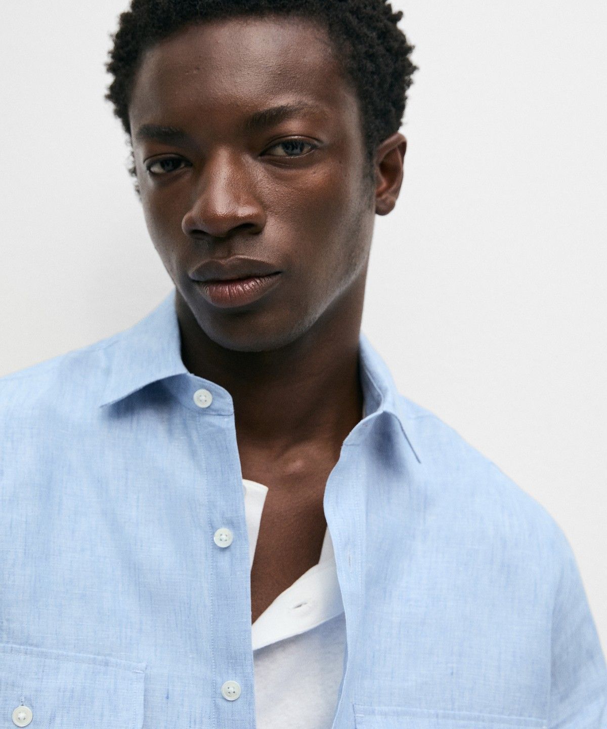 마시모두띠(MASSIMO DUTTI) 100% 린넨 레귤러 핏 셔츠