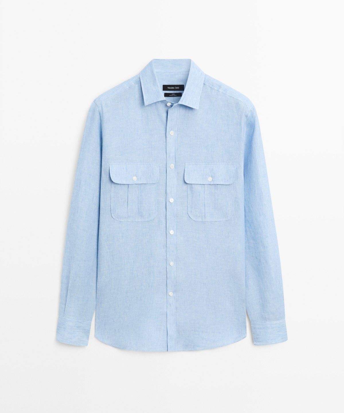 마시모두띠(MASSIMO DUTTI) 100% 린넨 레귤러 핏 셔츠