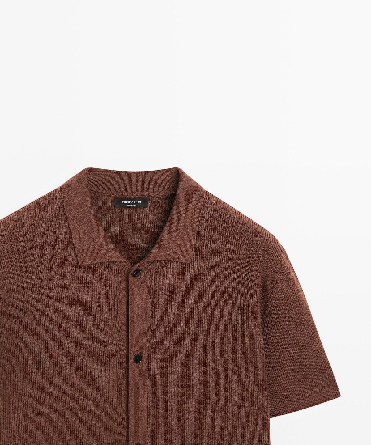 마시모두띠(MASSIMO DUTTI) 린넨 블렌드 니트 셔츠 폴로