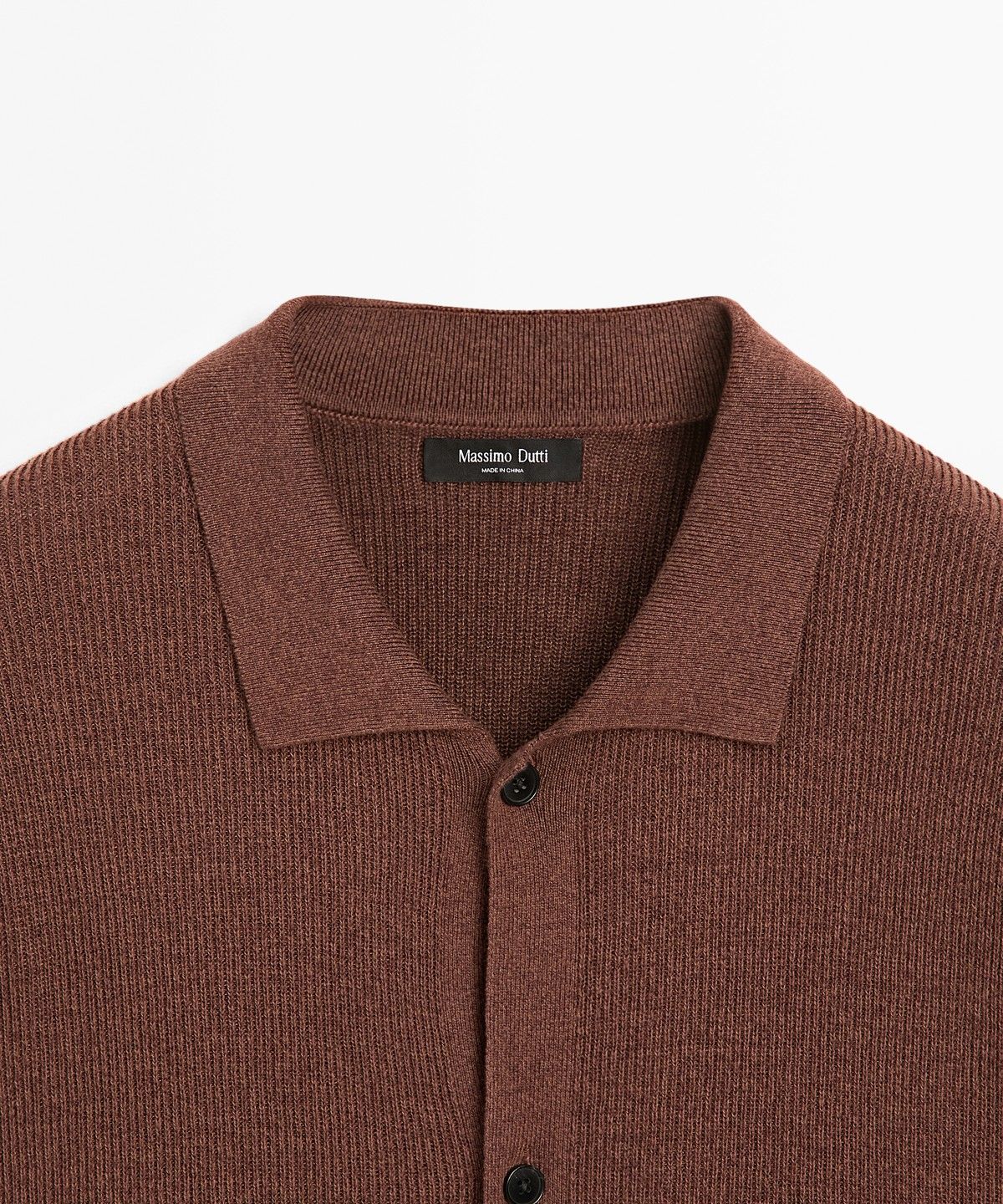마시모두띠(MASSIMO DUTTI) 린넨 블렌드 니트 셔츠 폴로