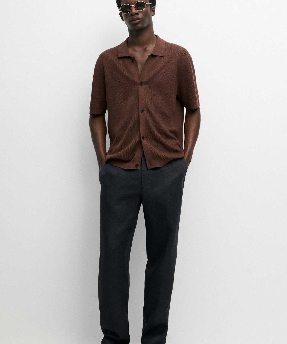 마시모두띠(MASSIMO DUTTI) 100% 린넨 엘라스틱 팬츠
