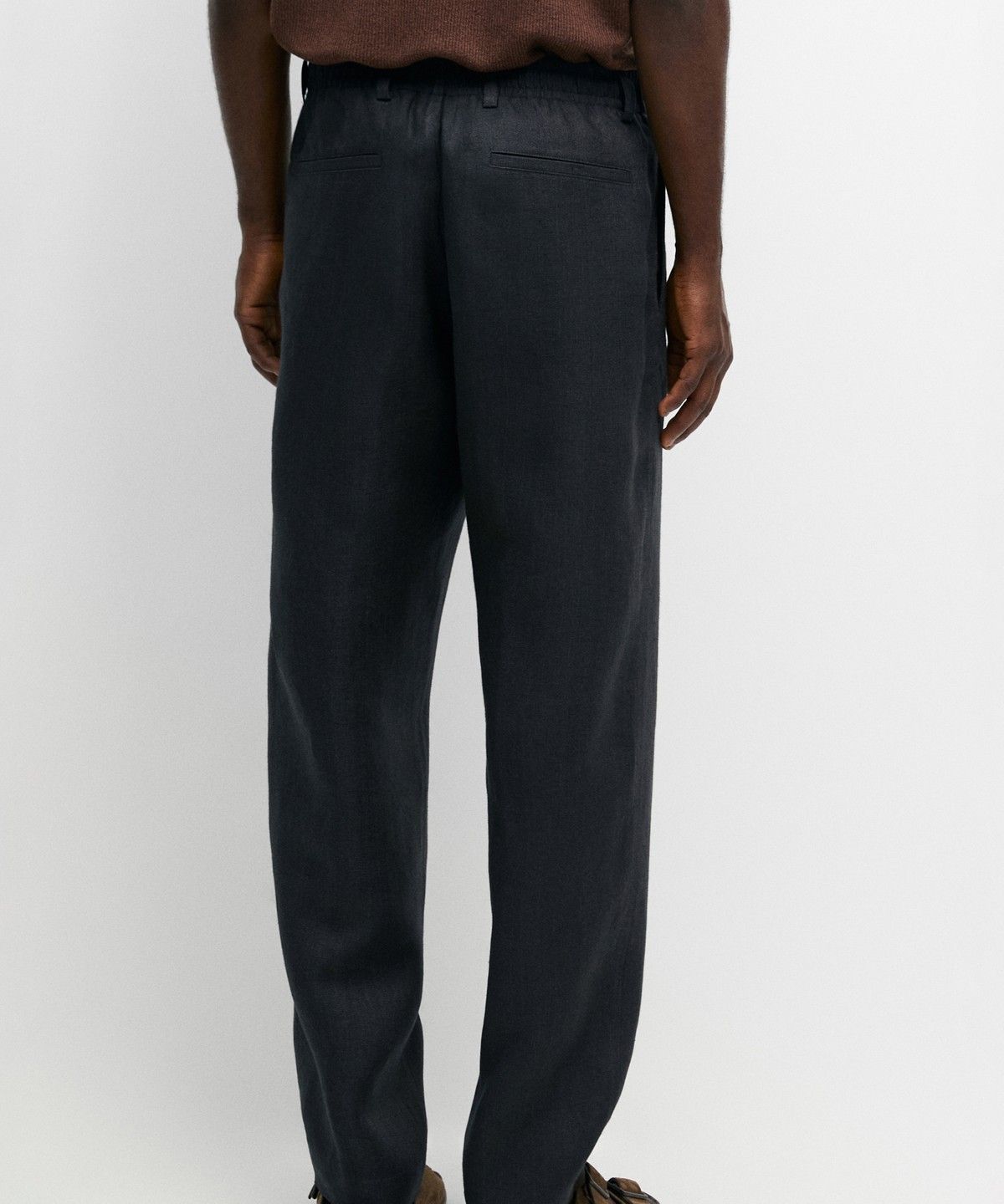 마시모두띠(MASSIMO DUTTI) 100% 린넨 엘라스틱 팬츠
