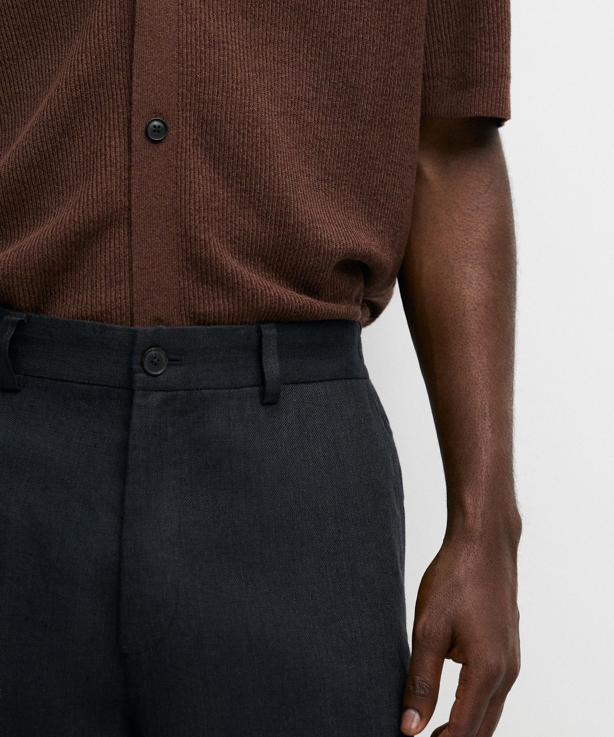 마시모두띠(MASSIMO DUTTI) 100% 린넨 엘라스틱 팬츠