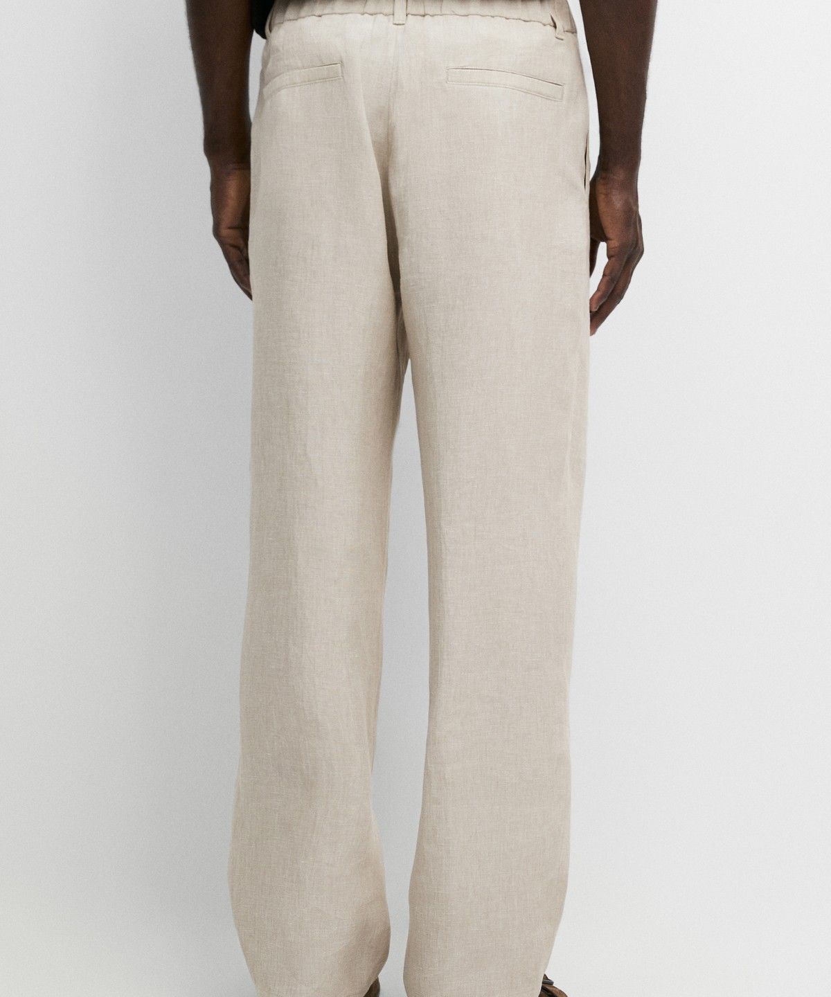 마시모두띠(MASSIMO DUTTI) 엘라스틱 100% 린넨 팬츠