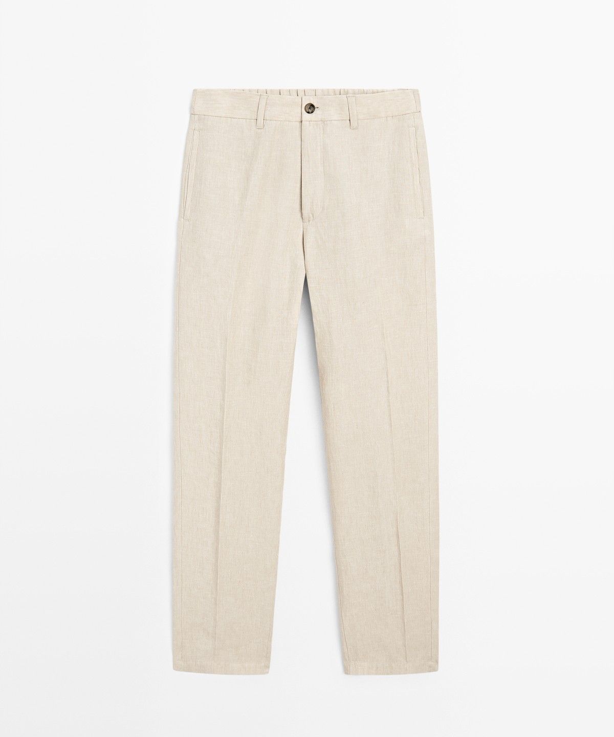 마시모두띠(MASSIMO DUTTI) 엘라스틱 100% 린넨 팬츠