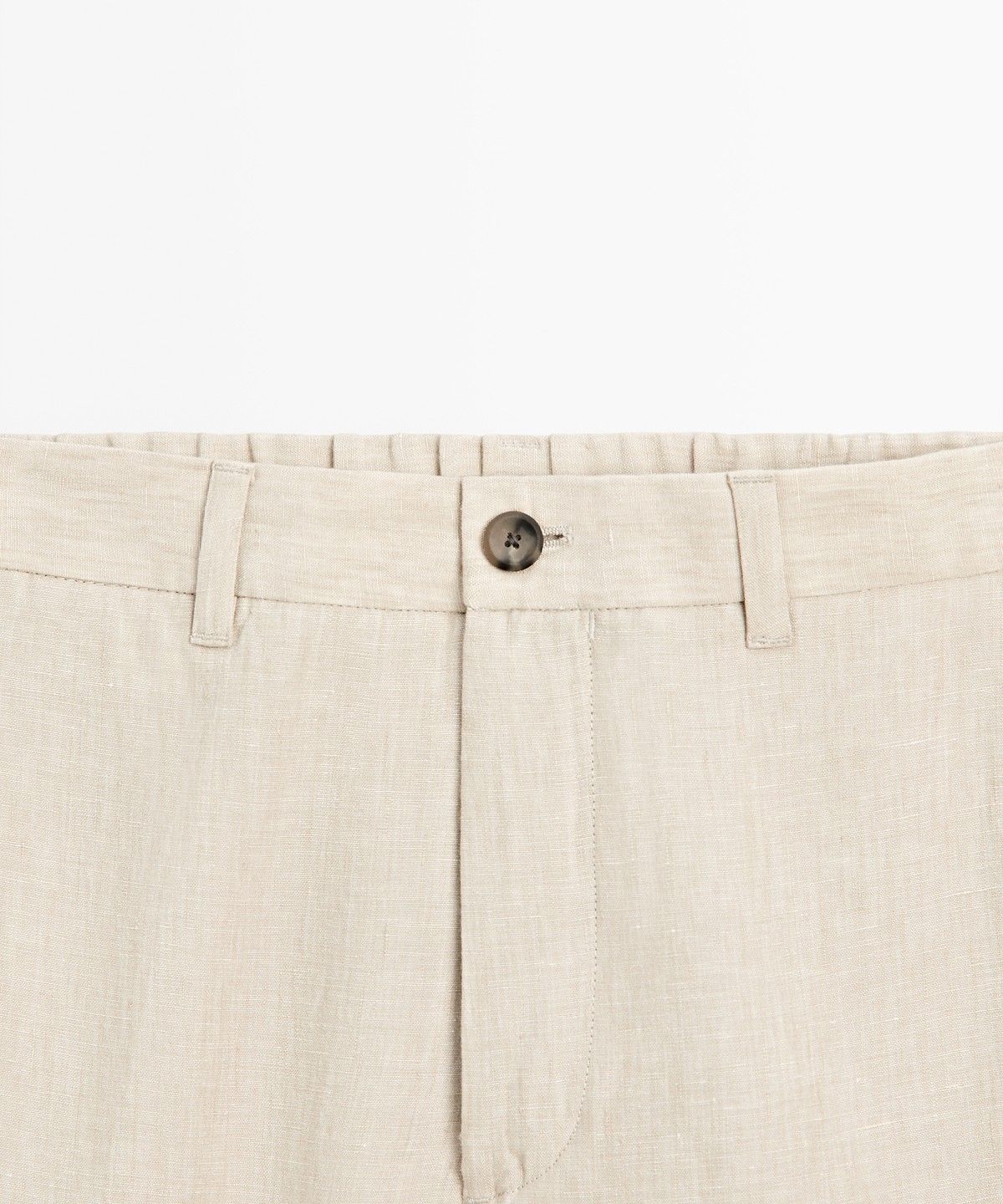 마시모두띠(MASSIMO DUTTI) 엘라스틱 100% 린넨 팬츠