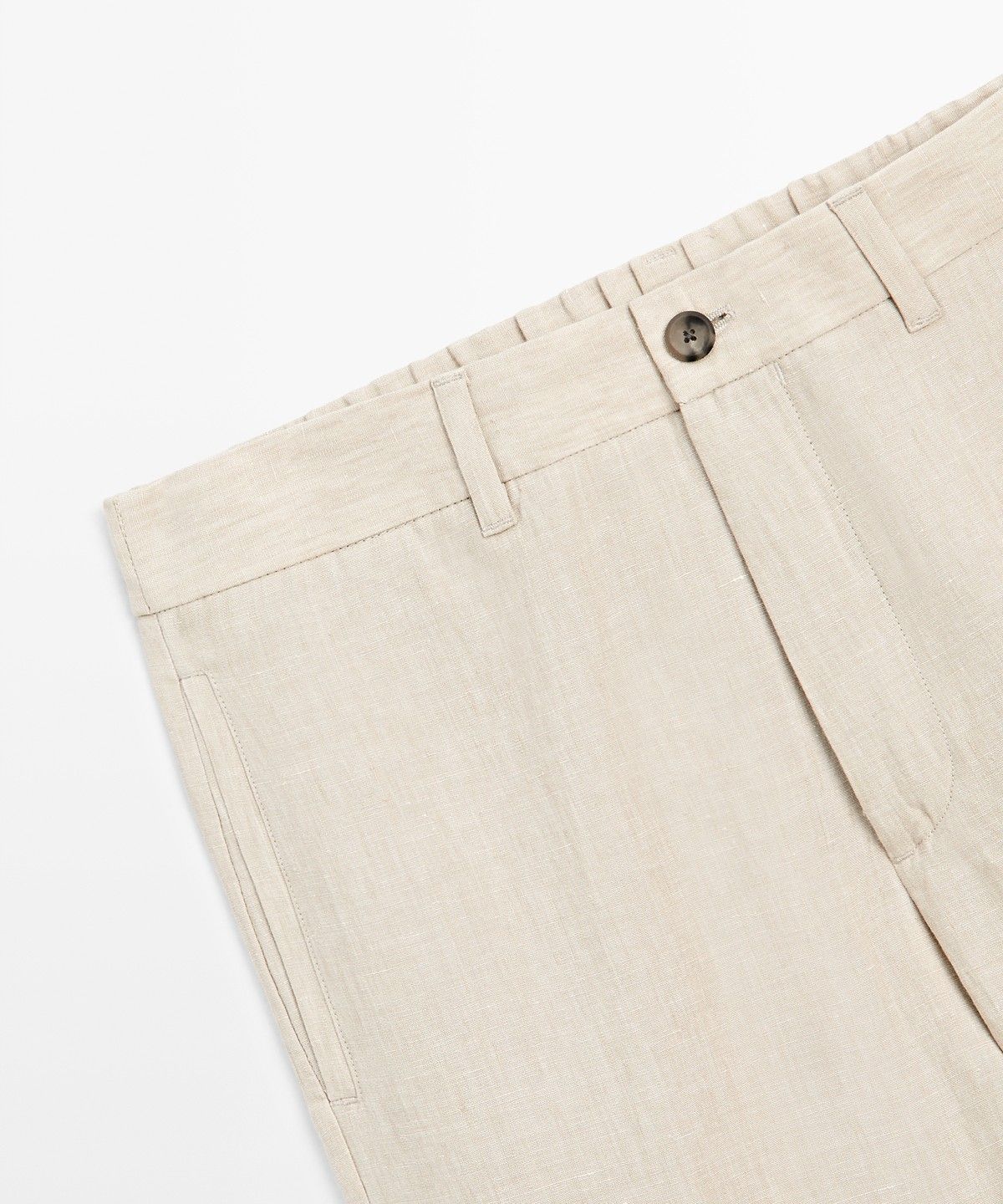 마시모두띠(MASSIMO DUTTI) 엘라스틱 100% 린넨 팬츠
