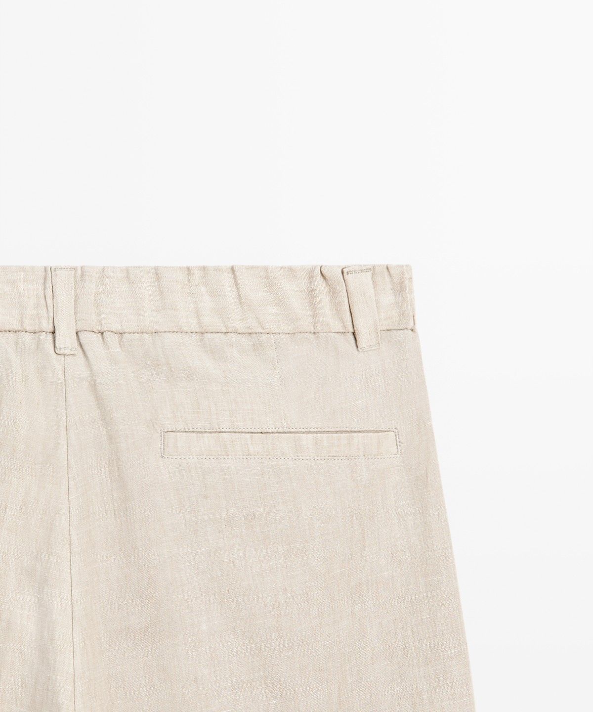마시모두띠(MASSIMO DUTTI) 엘라스틱 100% 린넨 팬츠