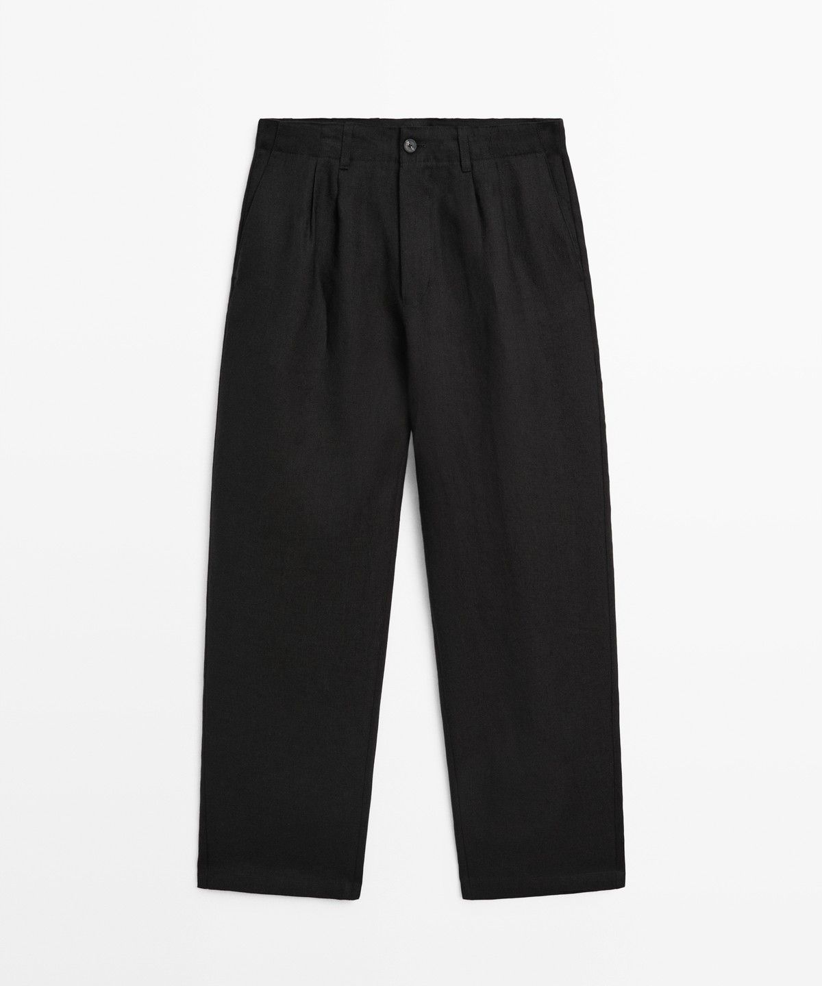 마시모두띠(MASSIMO DUTTI) 100% 린넨 핀턱 팬츠