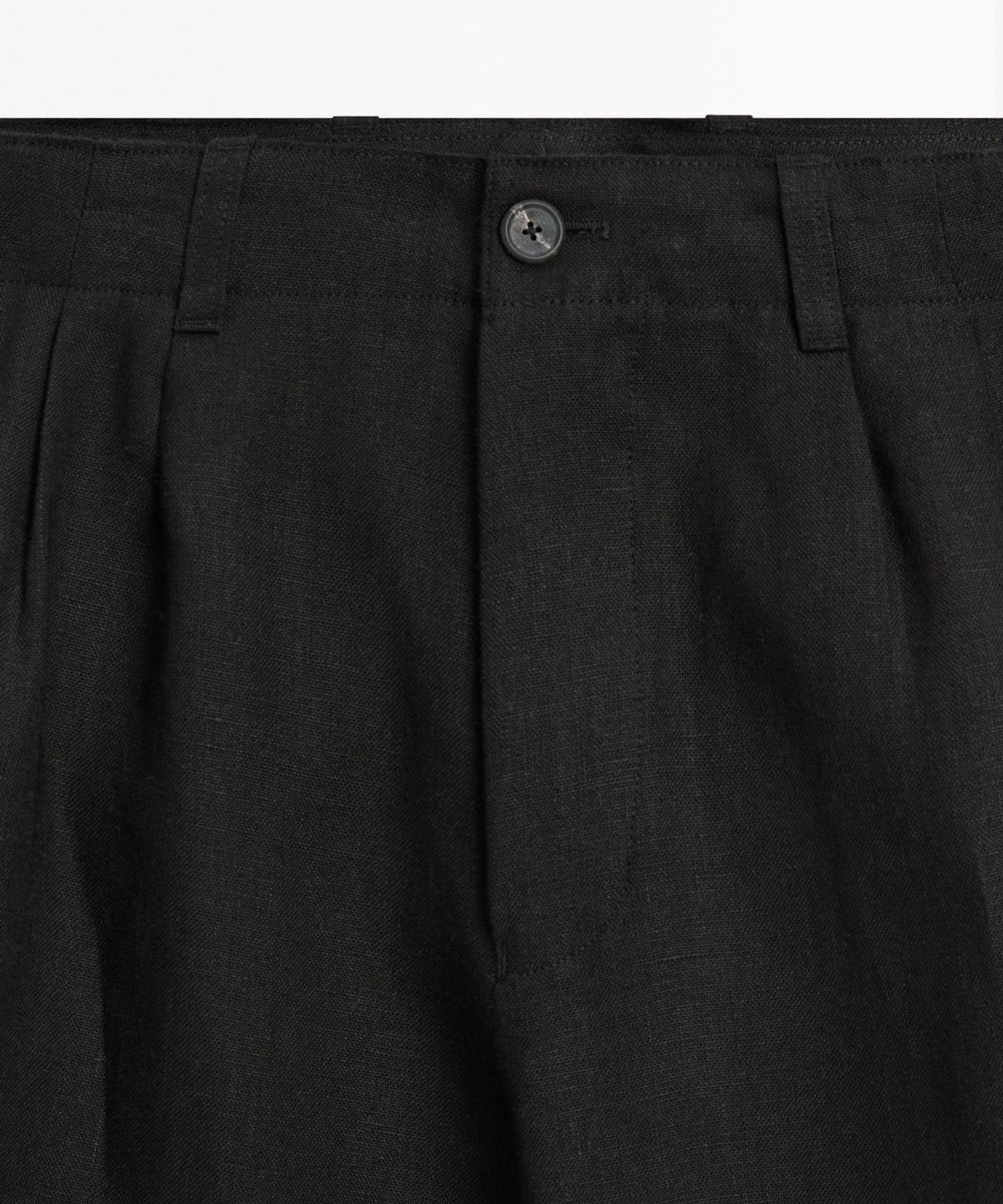 마시모두띠(MASSIMO DUTTI) 100% 린넨 핀턱 팬츠