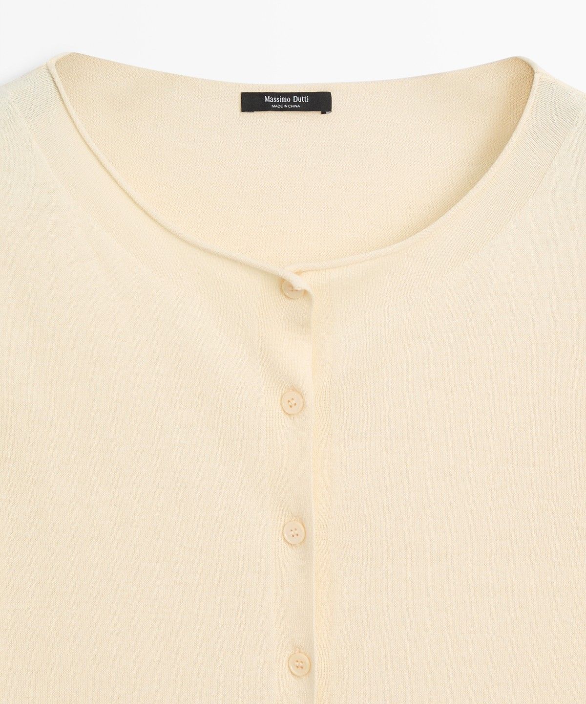 마시모두띠(MASSIMO DUTTI) 코튼 블렌드 보트넥 가디건