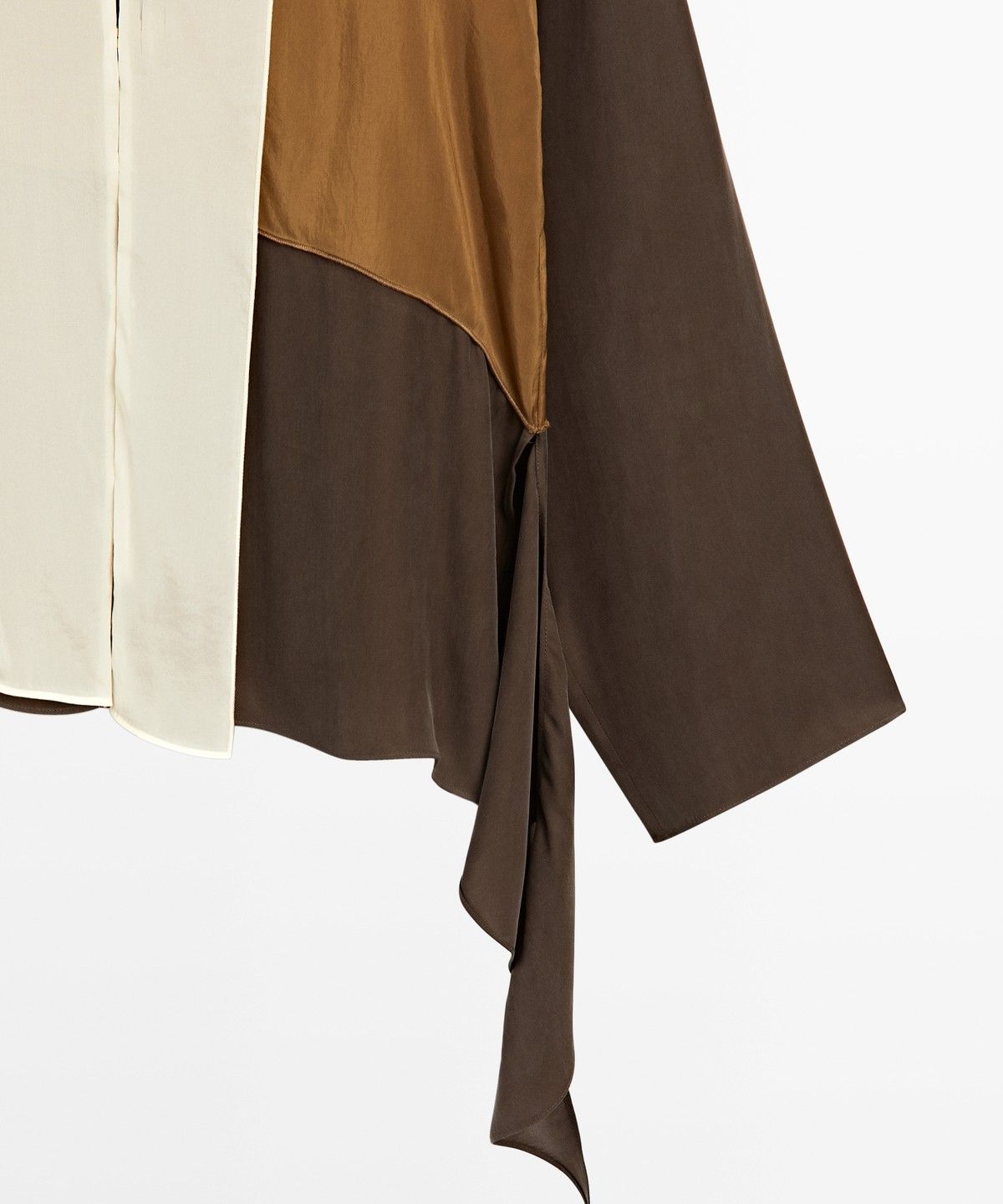 마시모두띠(MASSIMO DUTTI) 트라이컬러 플루이드 셔츠