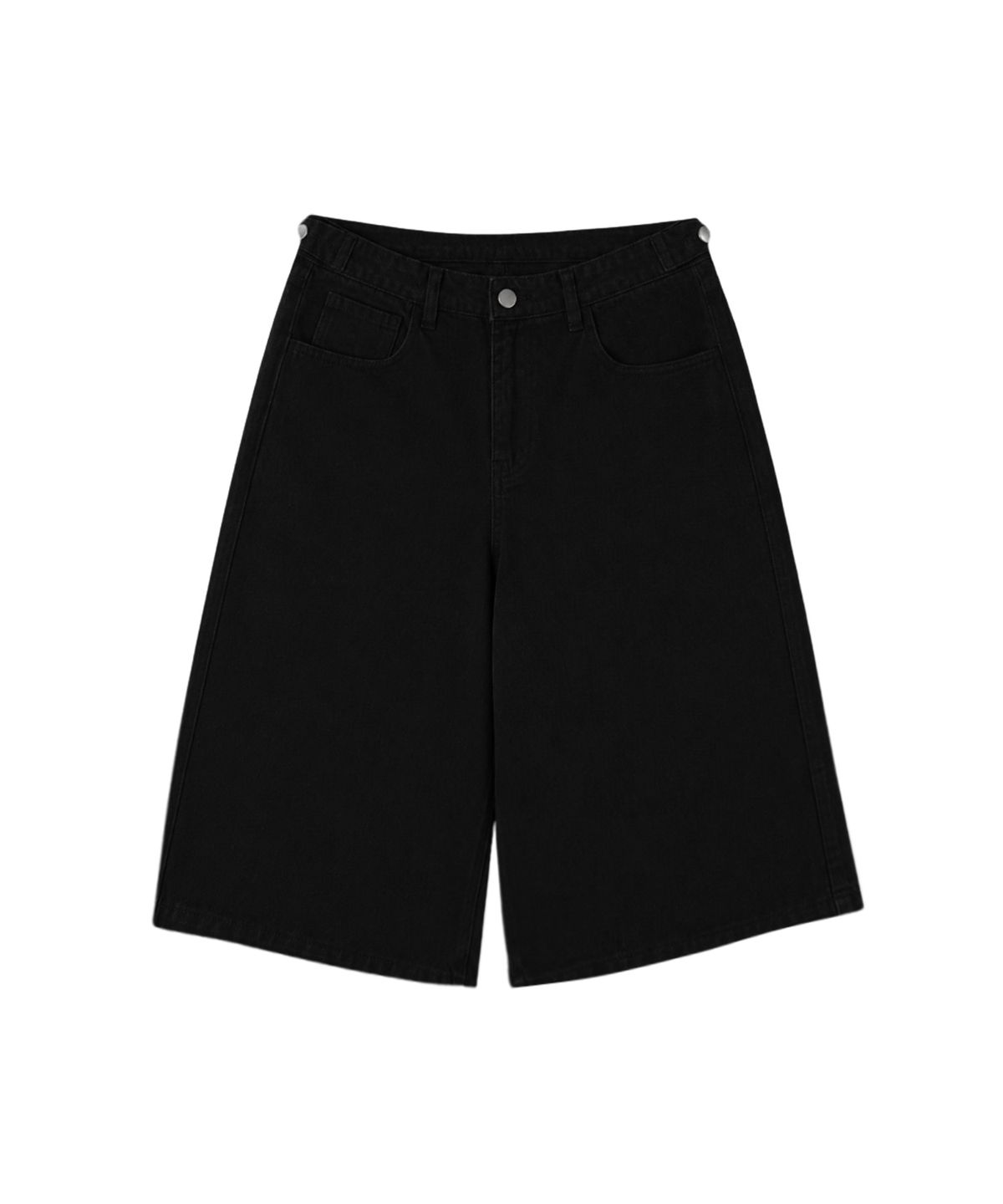 랜덤오프(RANDOMOFF) BTB : SANP BUTTON BERMUDA SHORTS [SHADOW BLACK]