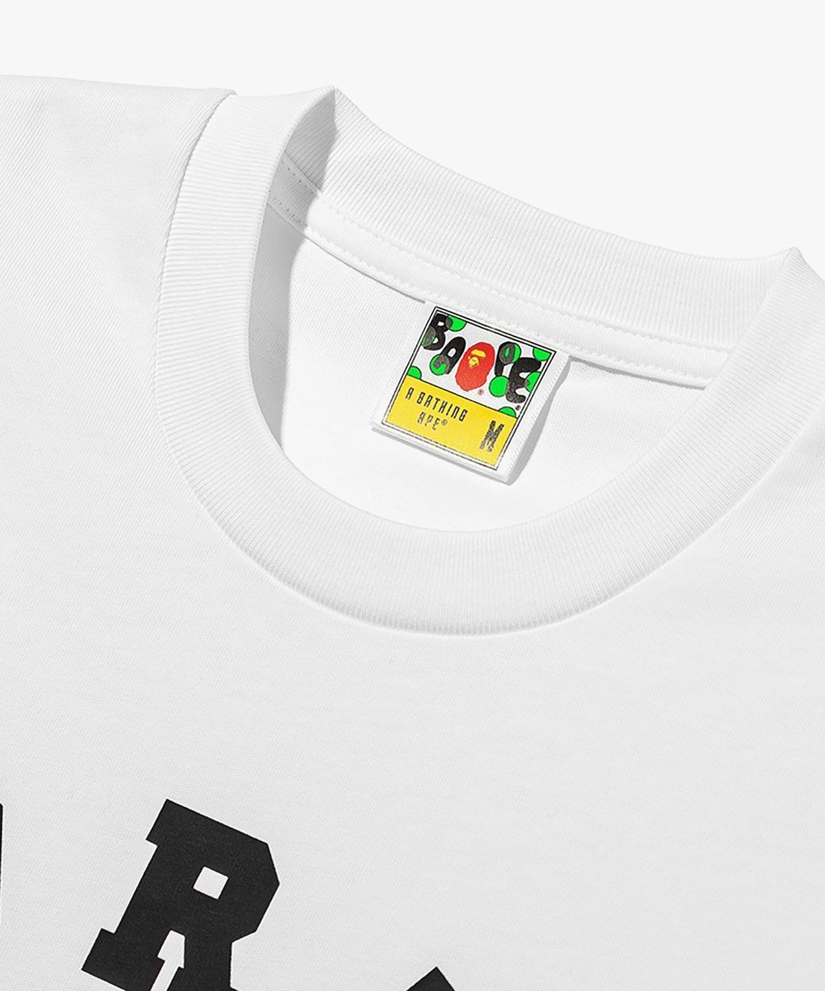 베이프(BAPE) 코리아 콜리지 릴렉스드 핏 티셔츠(M) WHITE