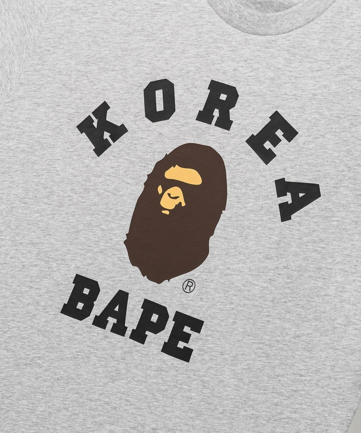 베이프(BAPE) 코리아 콜리지 릴렉스드 핏 티셔츠(M) GRAY