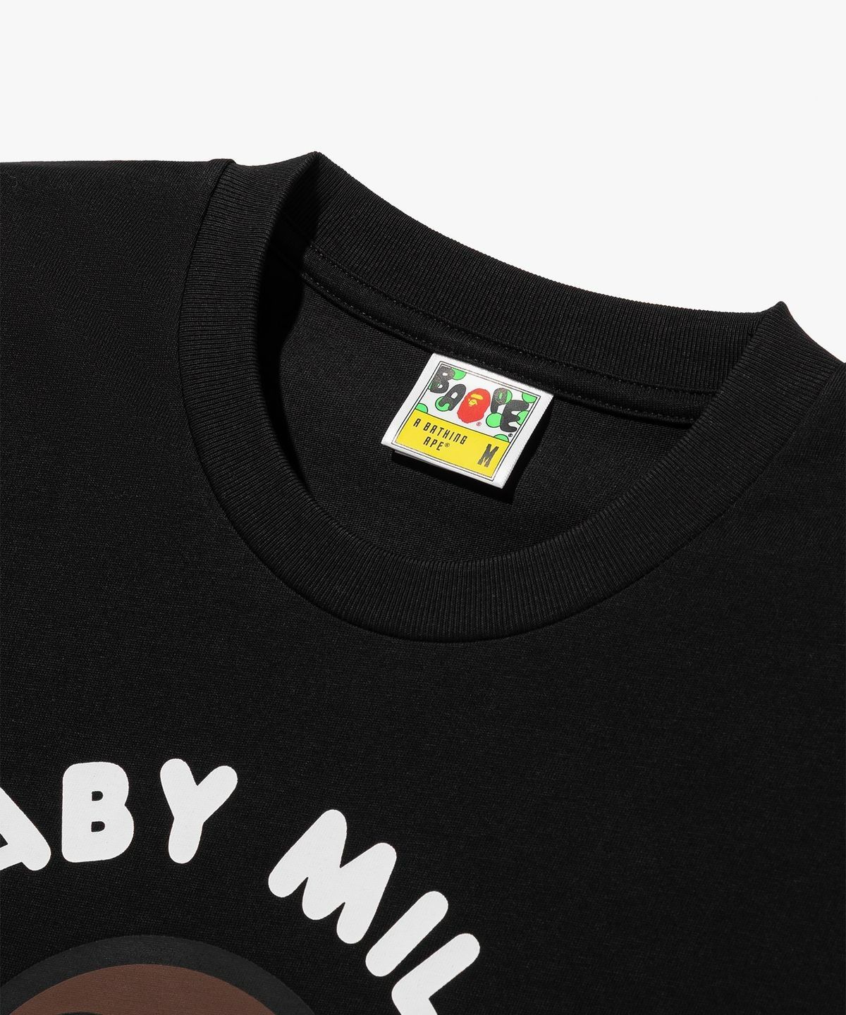 베이프(BAPE) 코리아 베이비 마일로 콜리지 릴렉스드 핏 티셔츠(M) BLACK