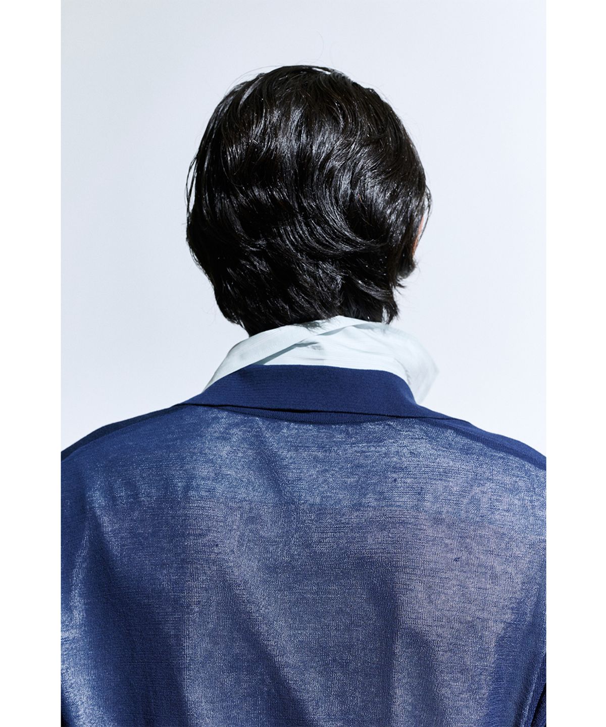세비지(SAVAGE) Sheer Knit Pullover - Navy