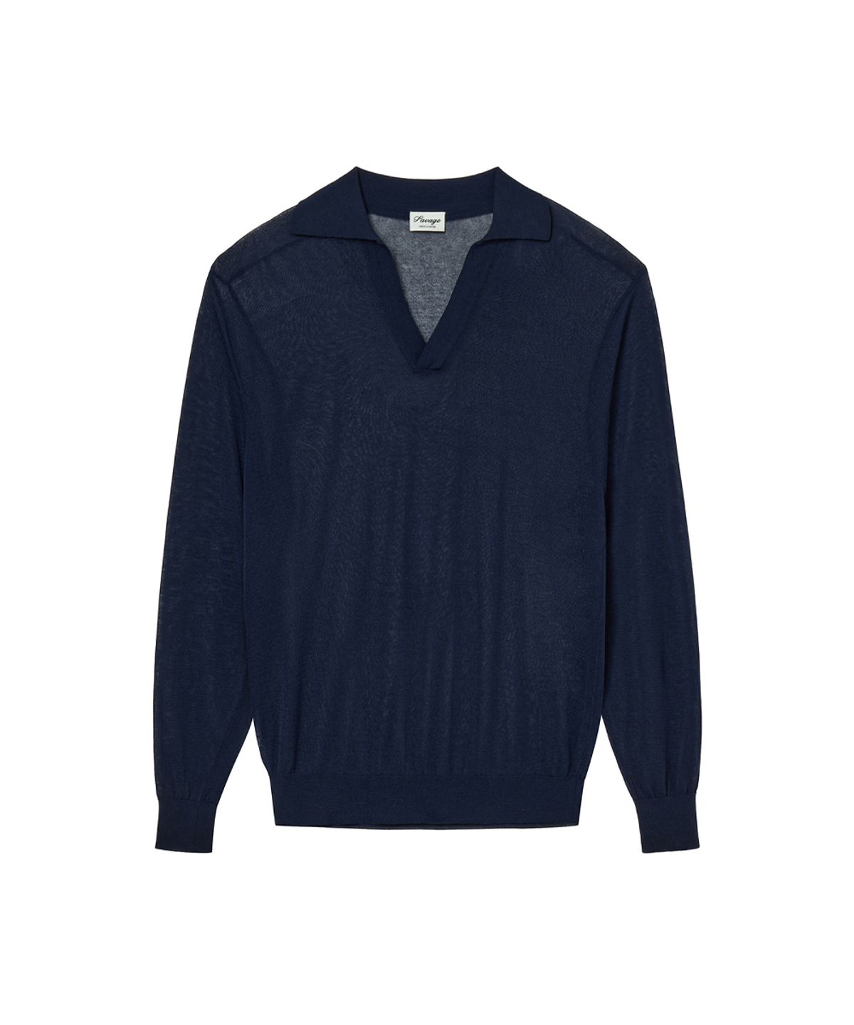 세비지(SAVAGE) Sheer Knit Pullover - Navy