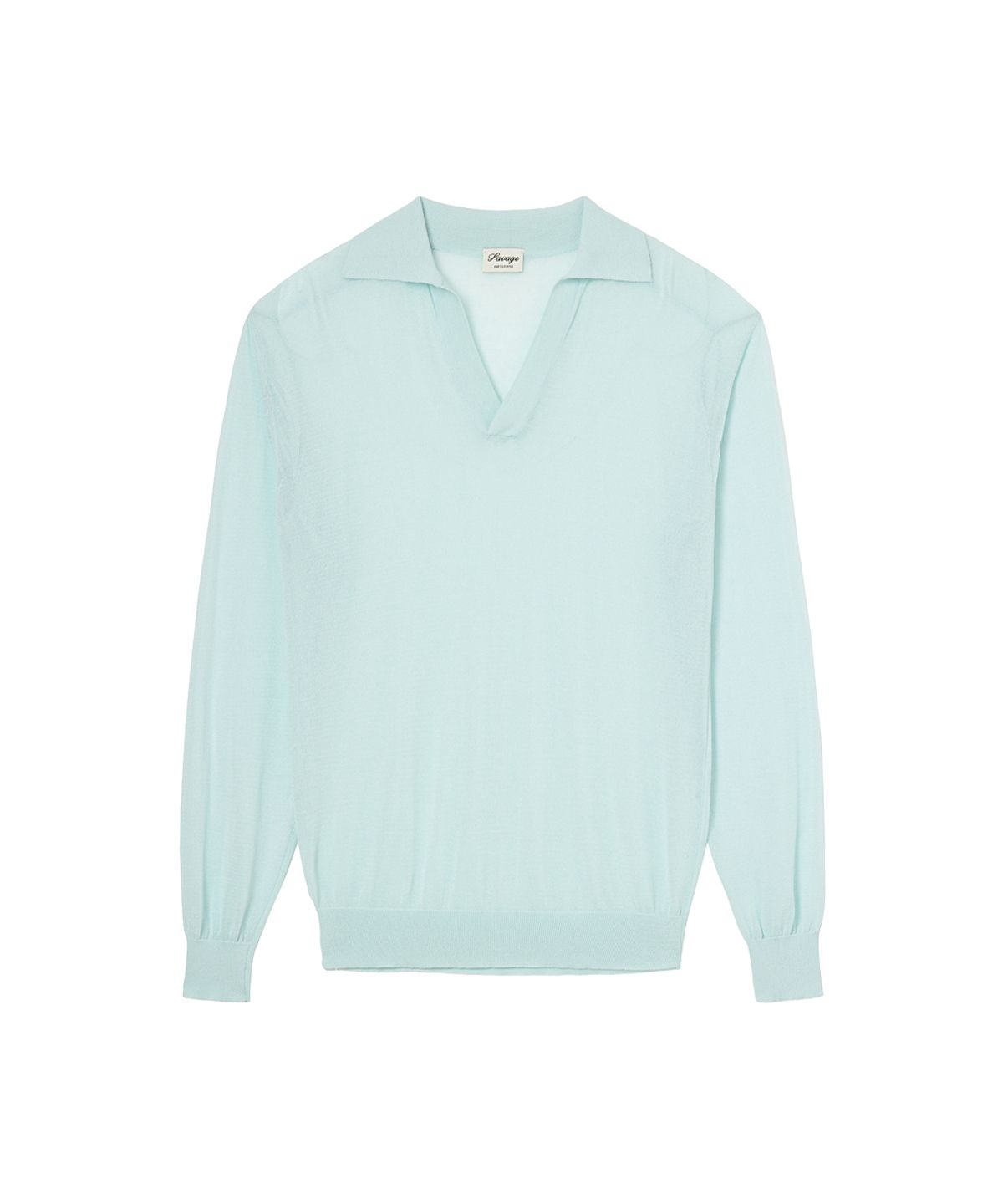 세비지(SAVAGE) Sheer Knit Pullover - Sky Blue
