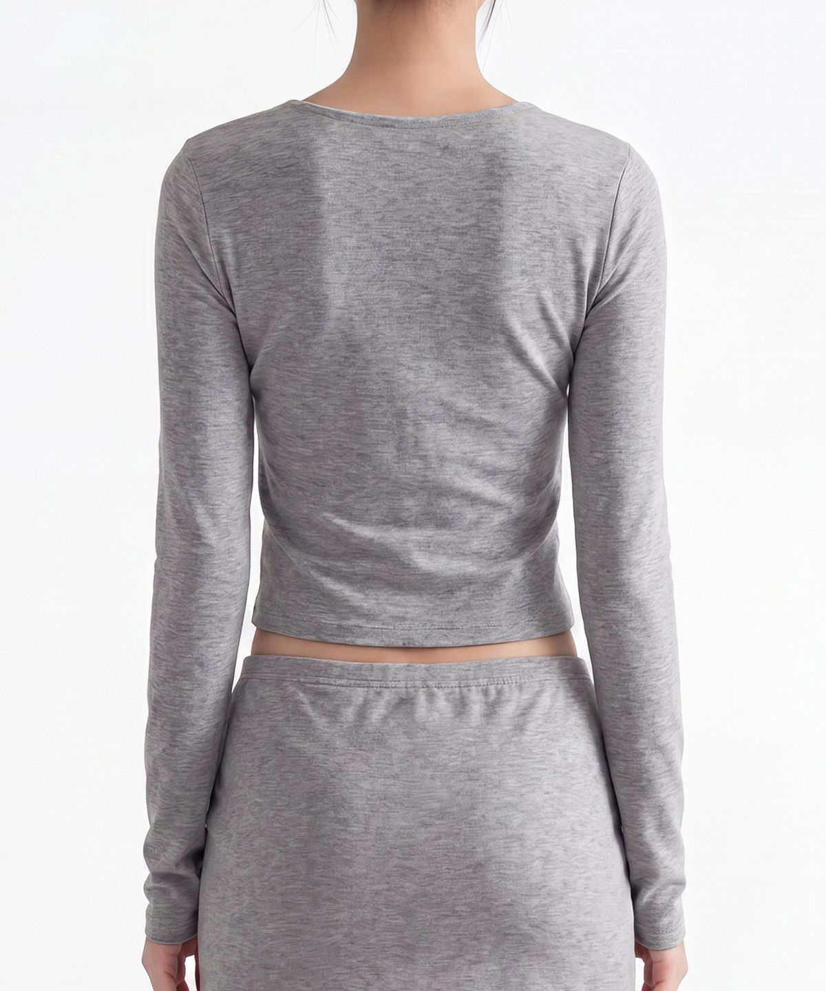 젬젬파라디(GEMGEM PARADIS) 보니 카디건 MELANGE GREY