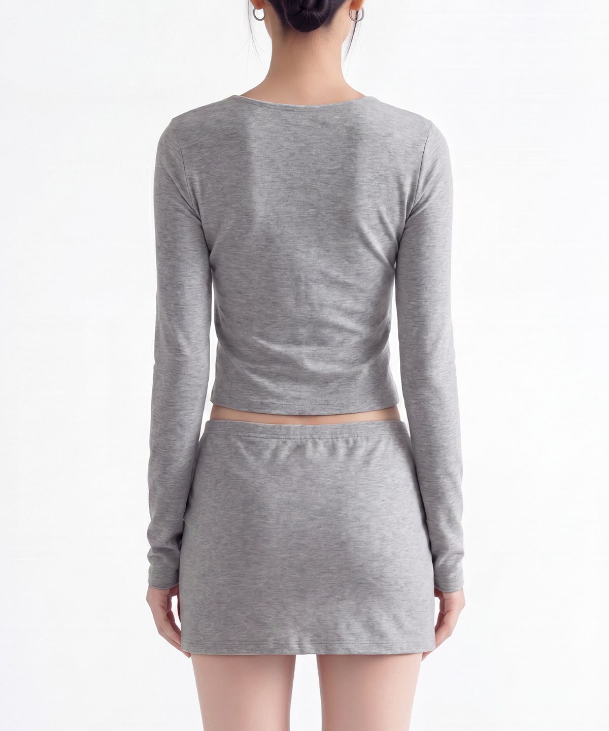 젬젬파라디(GEMGEM PARADIS) 보니 스커트팬츠 MELANGE GREY