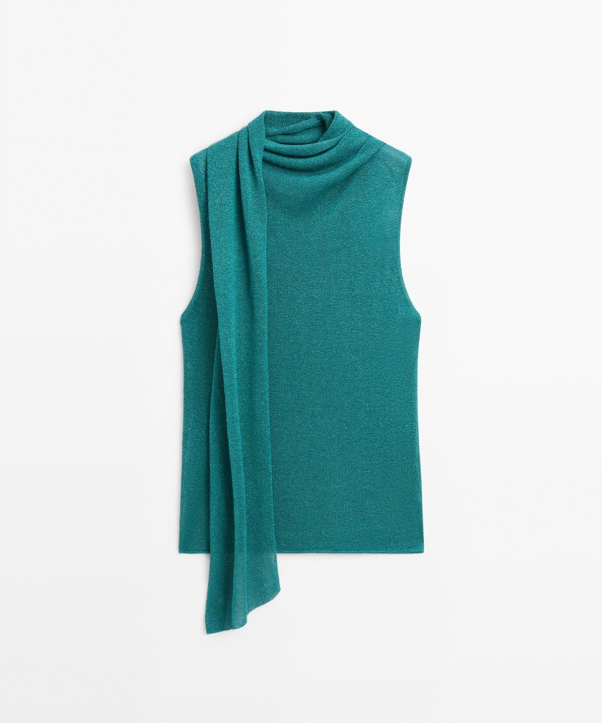 마시모두띠(MASSIMO DUTTI) 스카프 디테일 터틀넥 탑