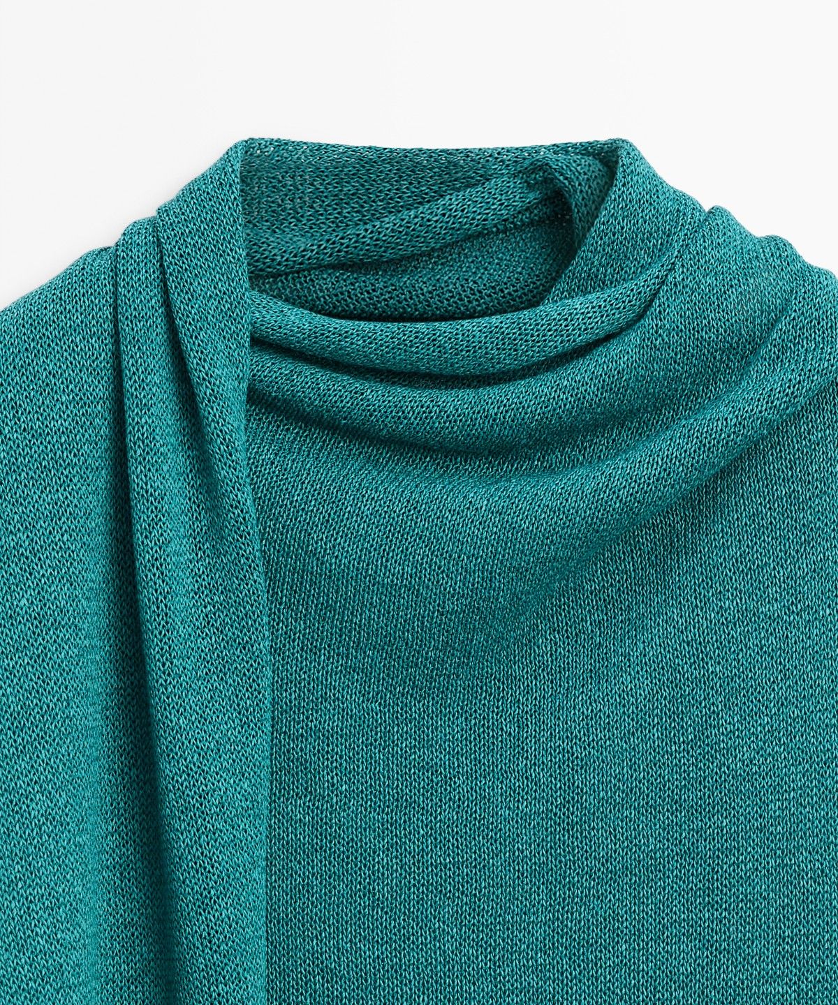 마시모두띠(MASSIMO DUTTI) 스카프 디테일 터틀넥 탑