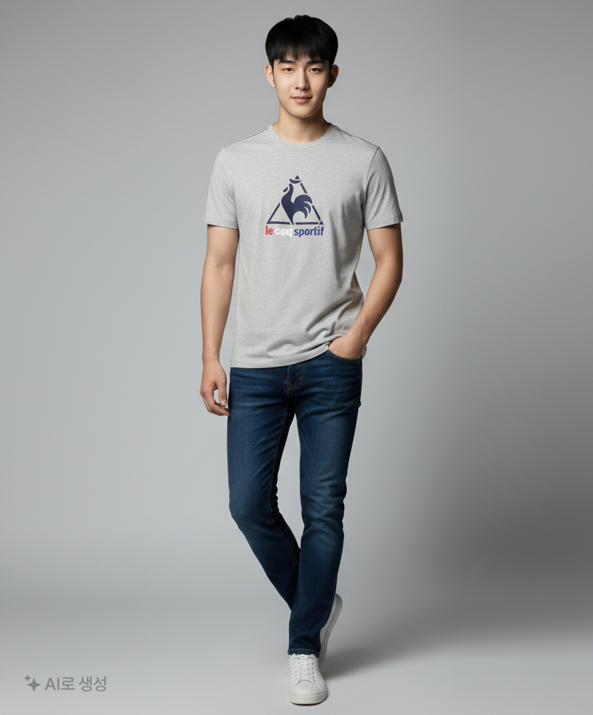 르꼬끄 스포르티브(LE COQ SPORTIF) 반소매 티셔츠 100