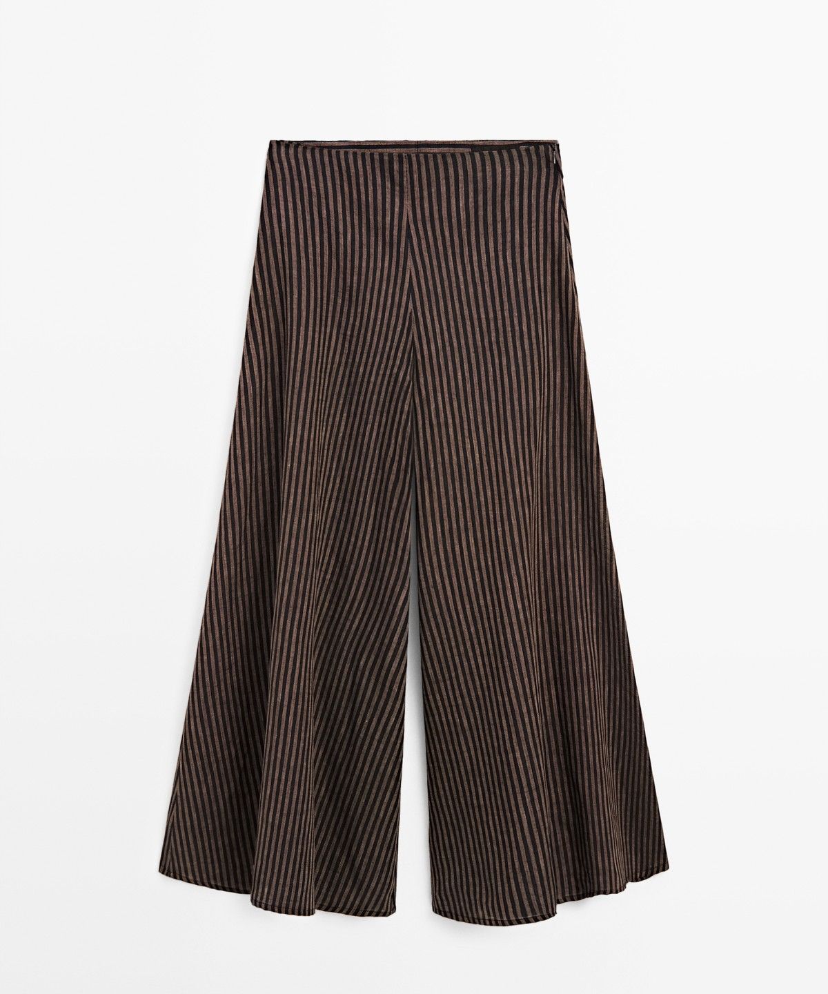 마시모두띠(MASSIMO DUTTI) 린넨 블렌드 스트라이프 스커트 팬츠