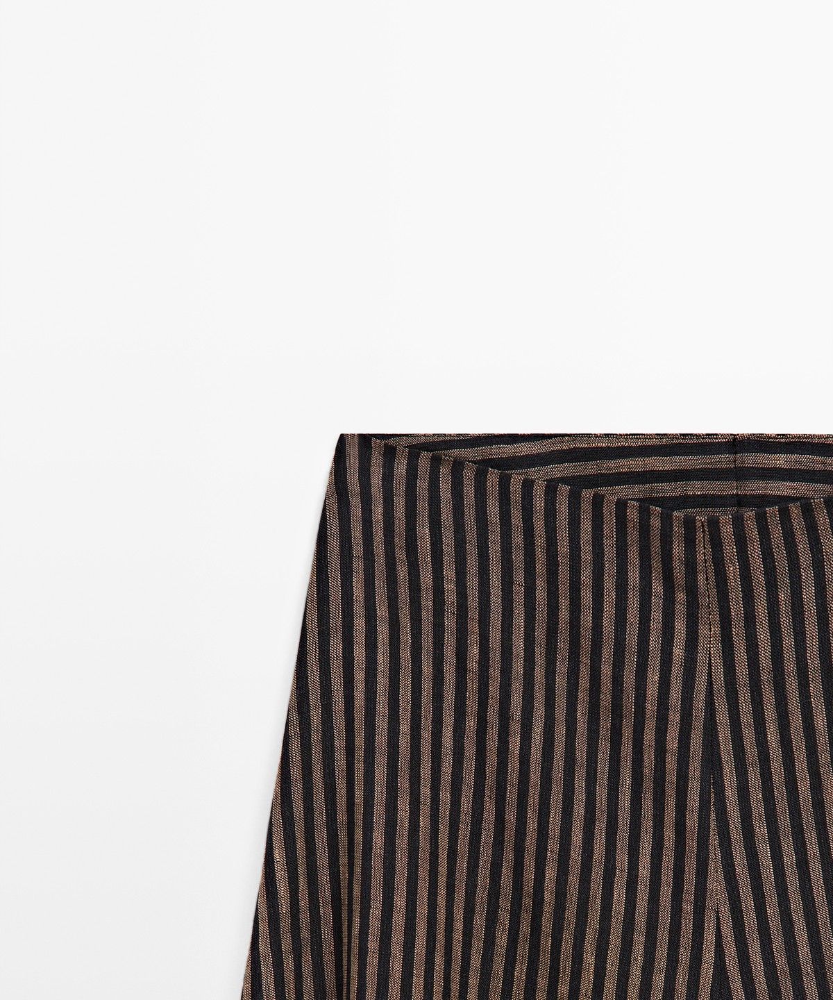 마시모두띠(MASSIMO DUTTI) 린넨 블렌드 스트라이프 스커트 팬츠
