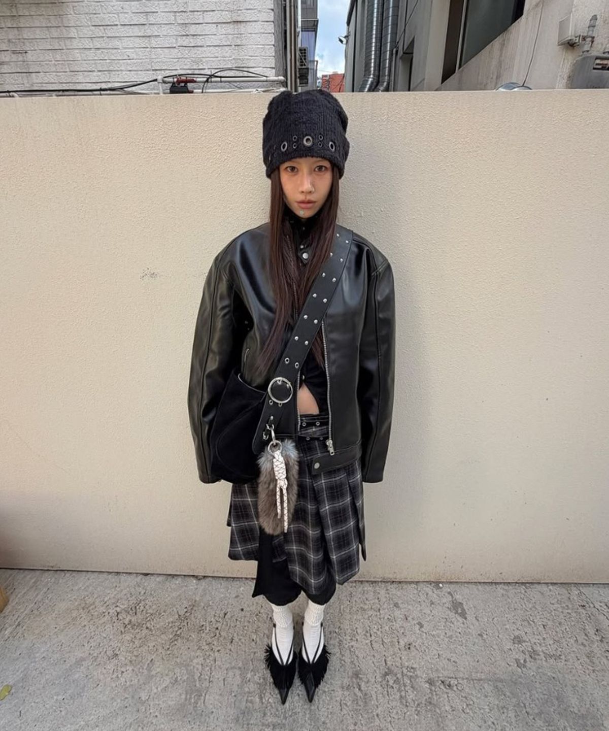 프로젝트 웨이브(PROJECT WAVE) Void Quilting Leather Jacket