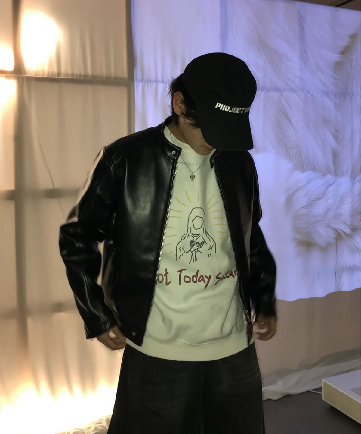 프로젝트 웨이브(PROJECT WAVE) Void Quilting Leather Jacket