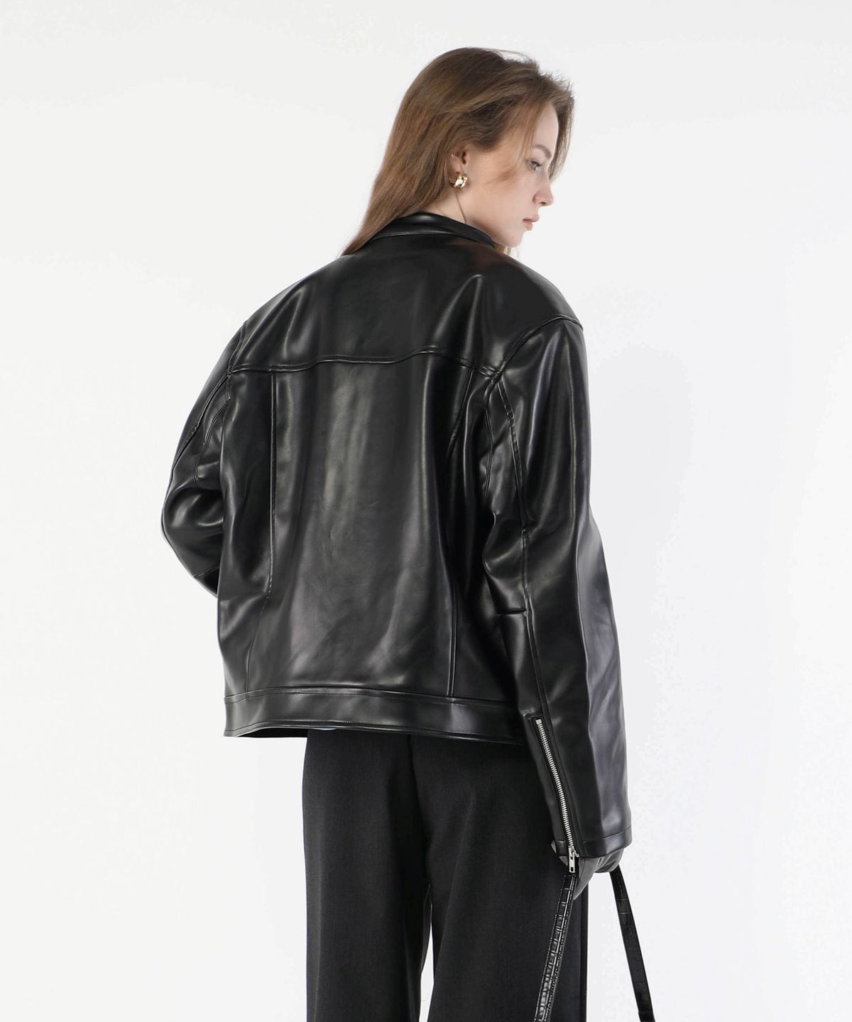프로젝트 웨이브(PROJECT WAVE) Void Quilting Leather Jacket