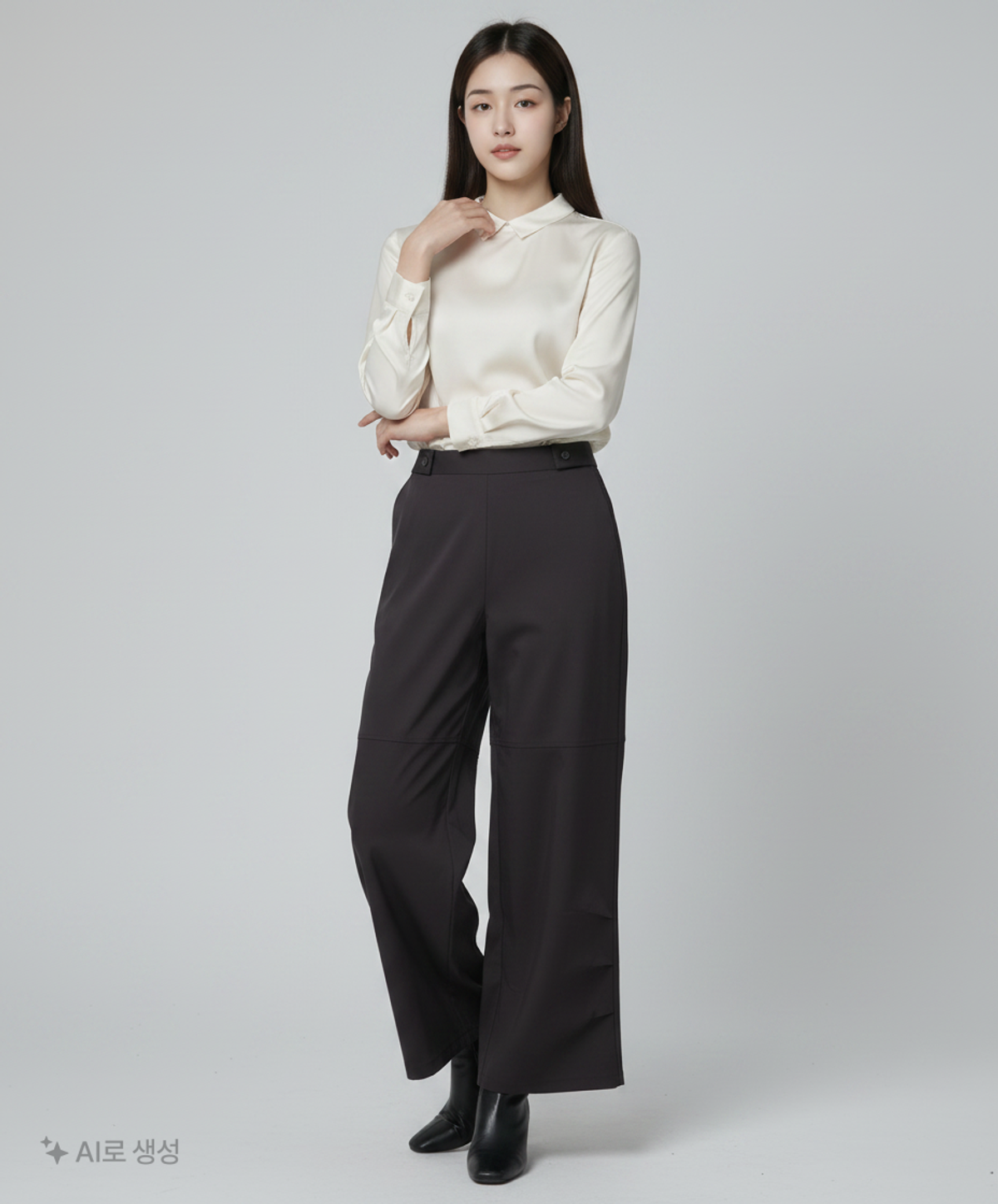 미세키서울(MISEKI SEOUL) Spiral pleats skirt pants SET CHARCOAL 2