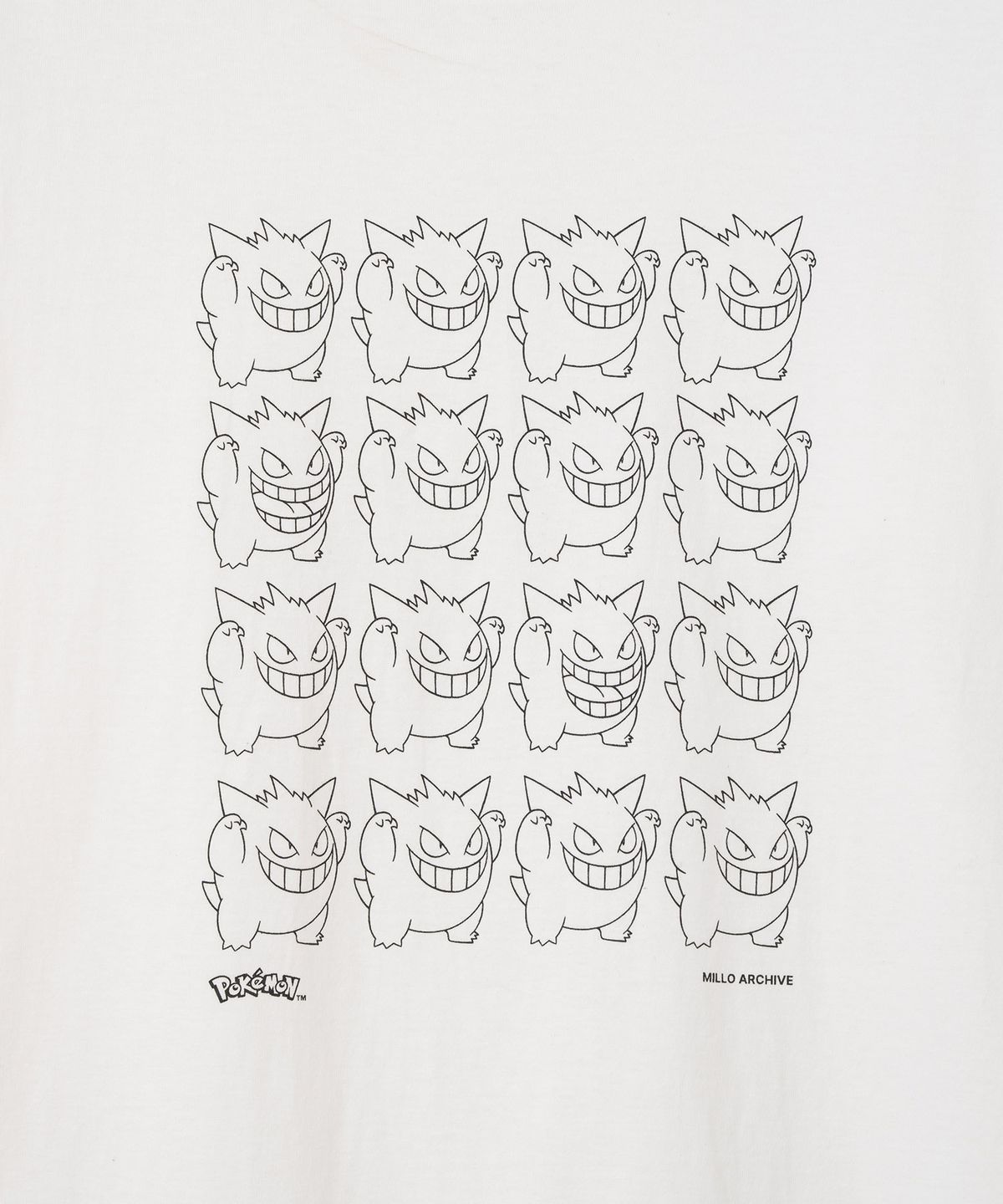 밀로 아카이브(MILLO ARCHIVE) [Pokémon] 리피트 팬텀 롱 슬리브 [화이트]