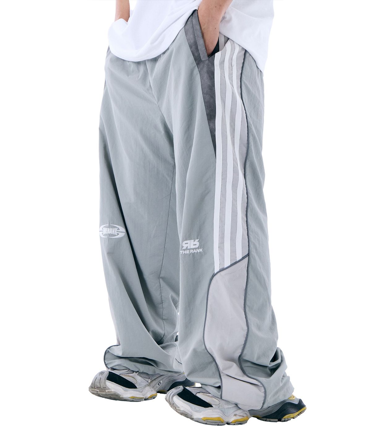 더랭크(THERANK) HYPER CURRENT TRACK PANTS [GRAY]