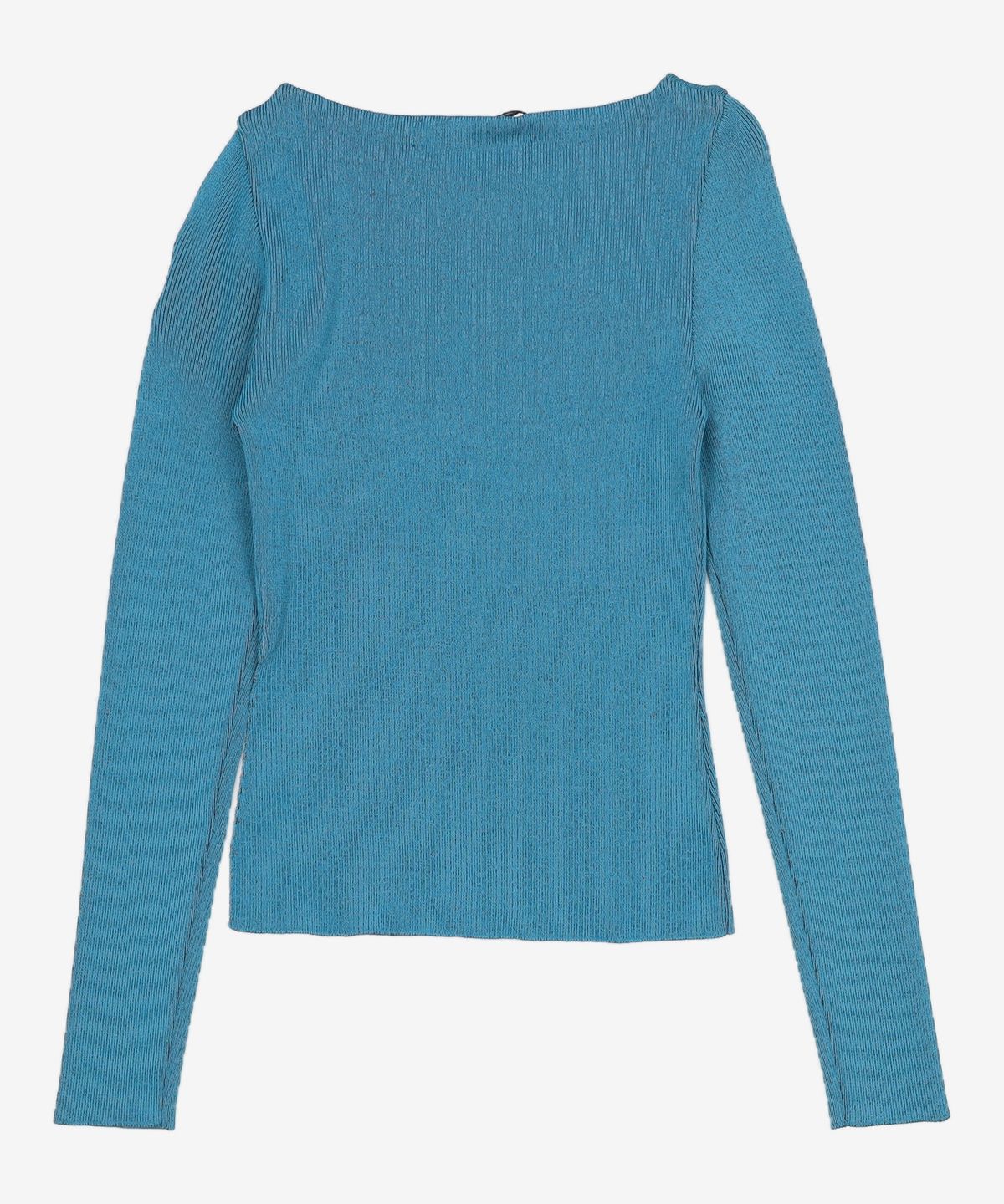 웰빙익스프레스(WELLBEING EXPRESS) Embroidered Slit Knit Top Teal S