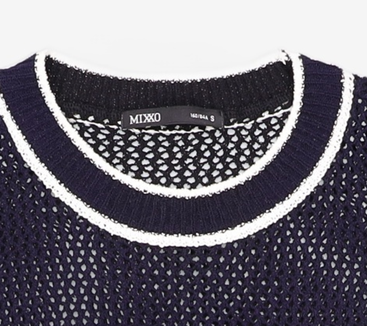 미쏘(MIXXO) 메쉬 배색 반팔 풀오버_MIWKAD814T S