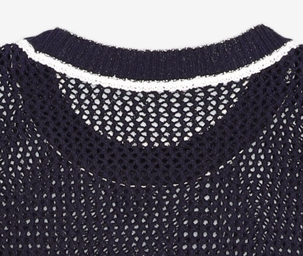 미쏘(MIXXO) 메쉬 배색 반팔 풀오버_MIWKAD814T S