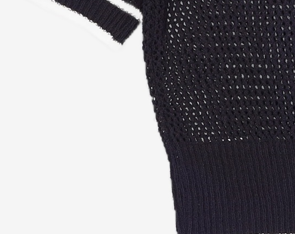 미쏘(MIXXO) 메쉬 배색 반팔 풀오버_MIWKAD814T S