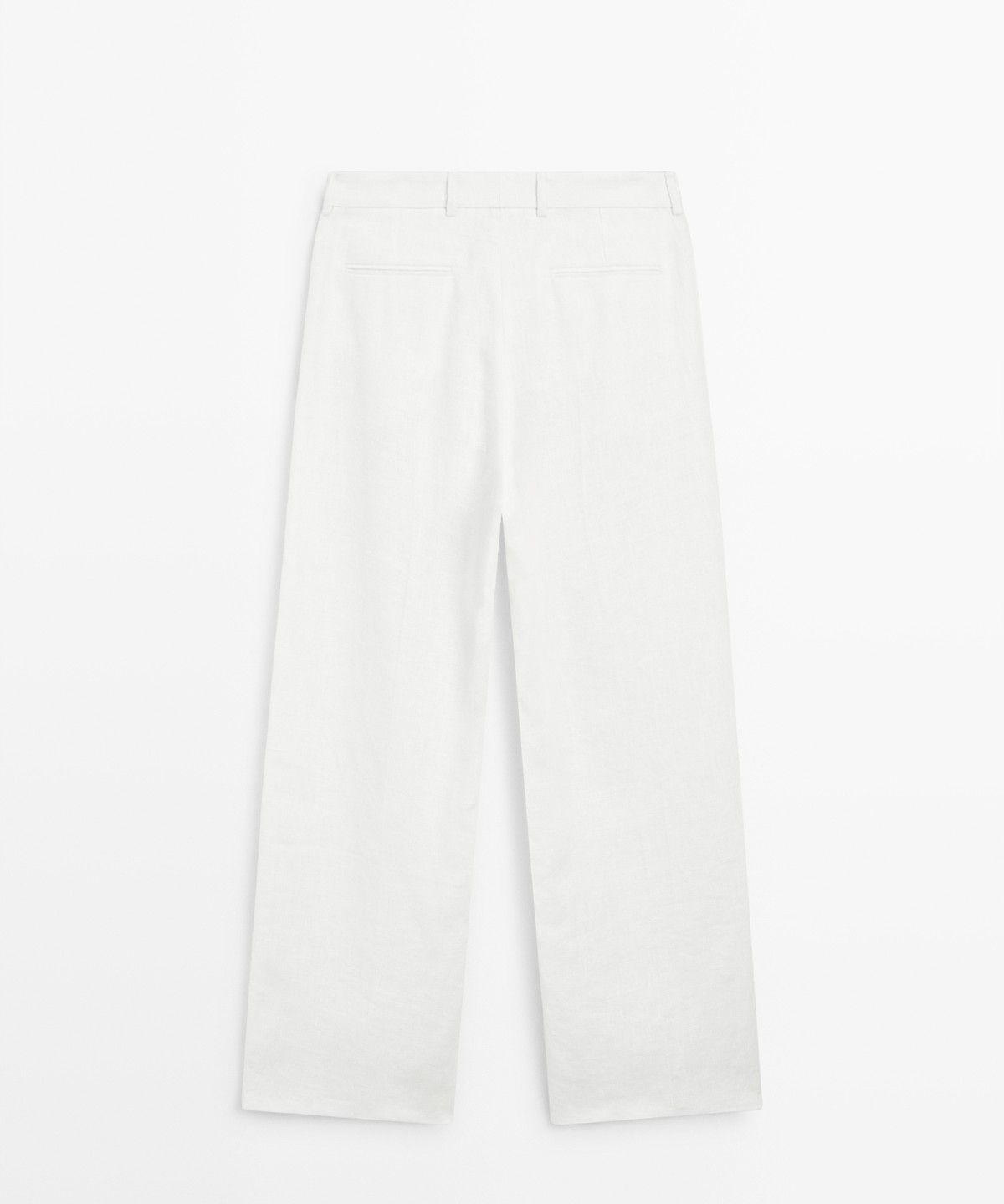 마시모두띠(MASSIMO DUTTI) 100% 린넨 핀턱 팬츠