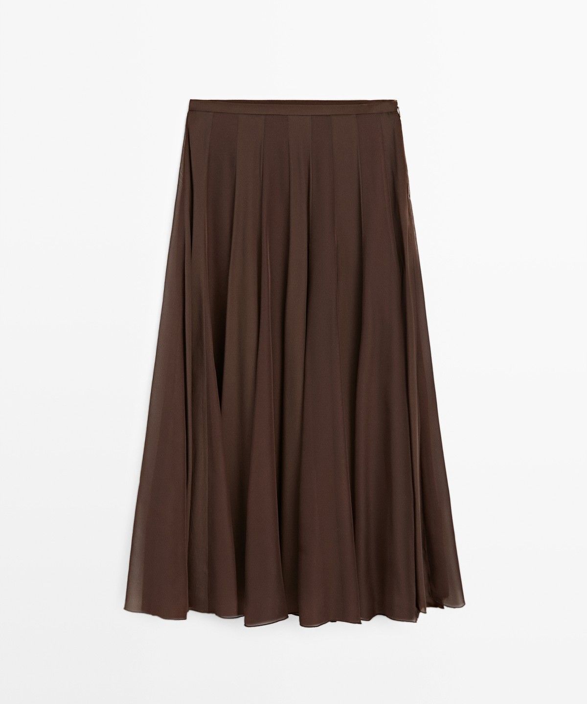 마시모두띠(MASSIMO DUTTI) 플레어 플루이드 미디 스커트