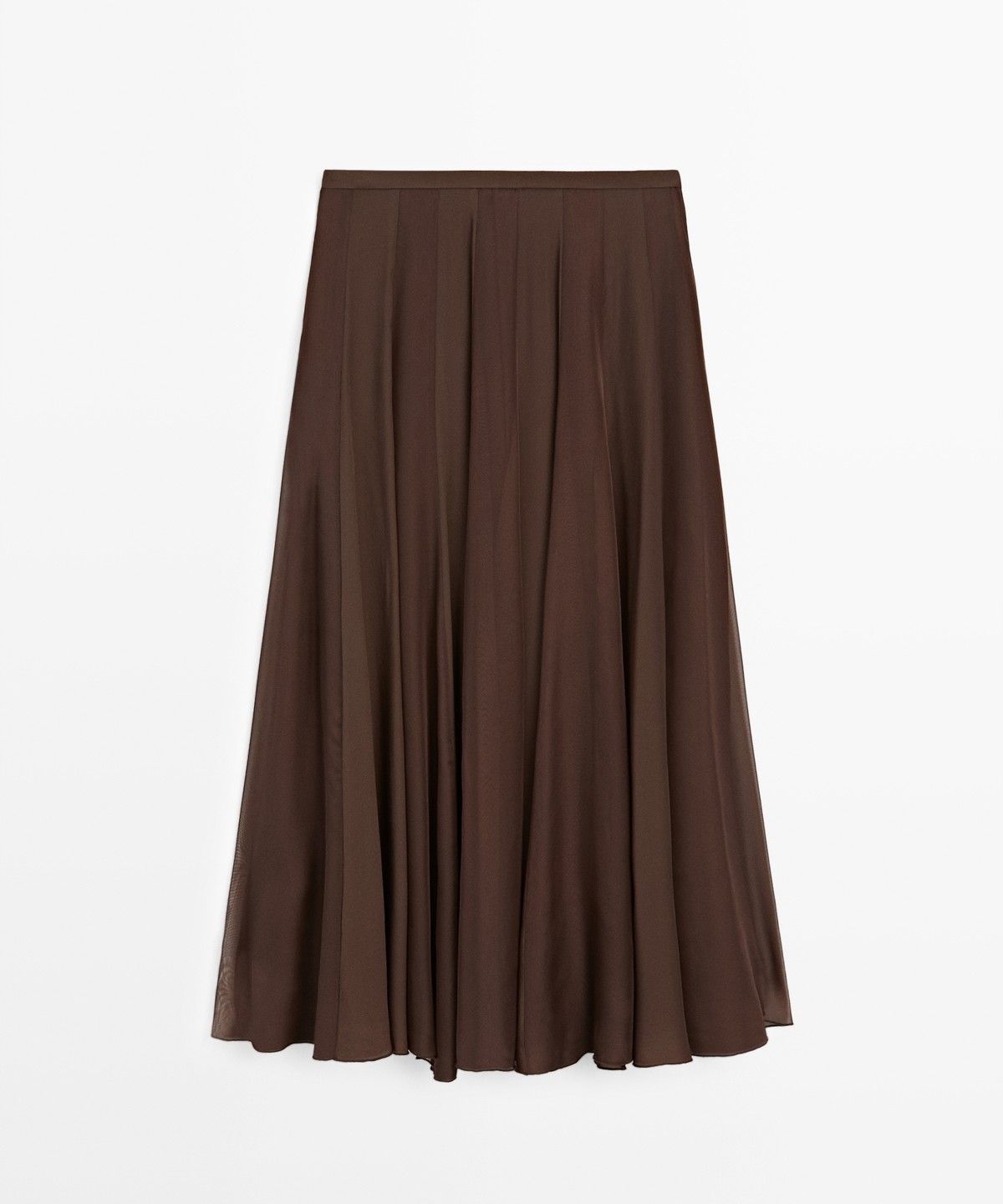 마시모두띠(MASSIMO DUTTI) 플레어 플루이드 미디 스커트
