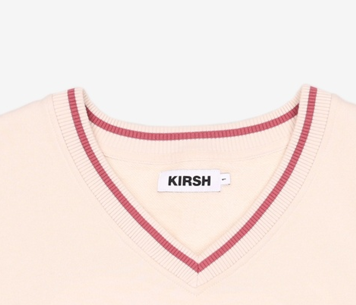 키르시(KIRSH) 브이넥 스몰 체리 스웻셔츠 KA [다크 그린] 1